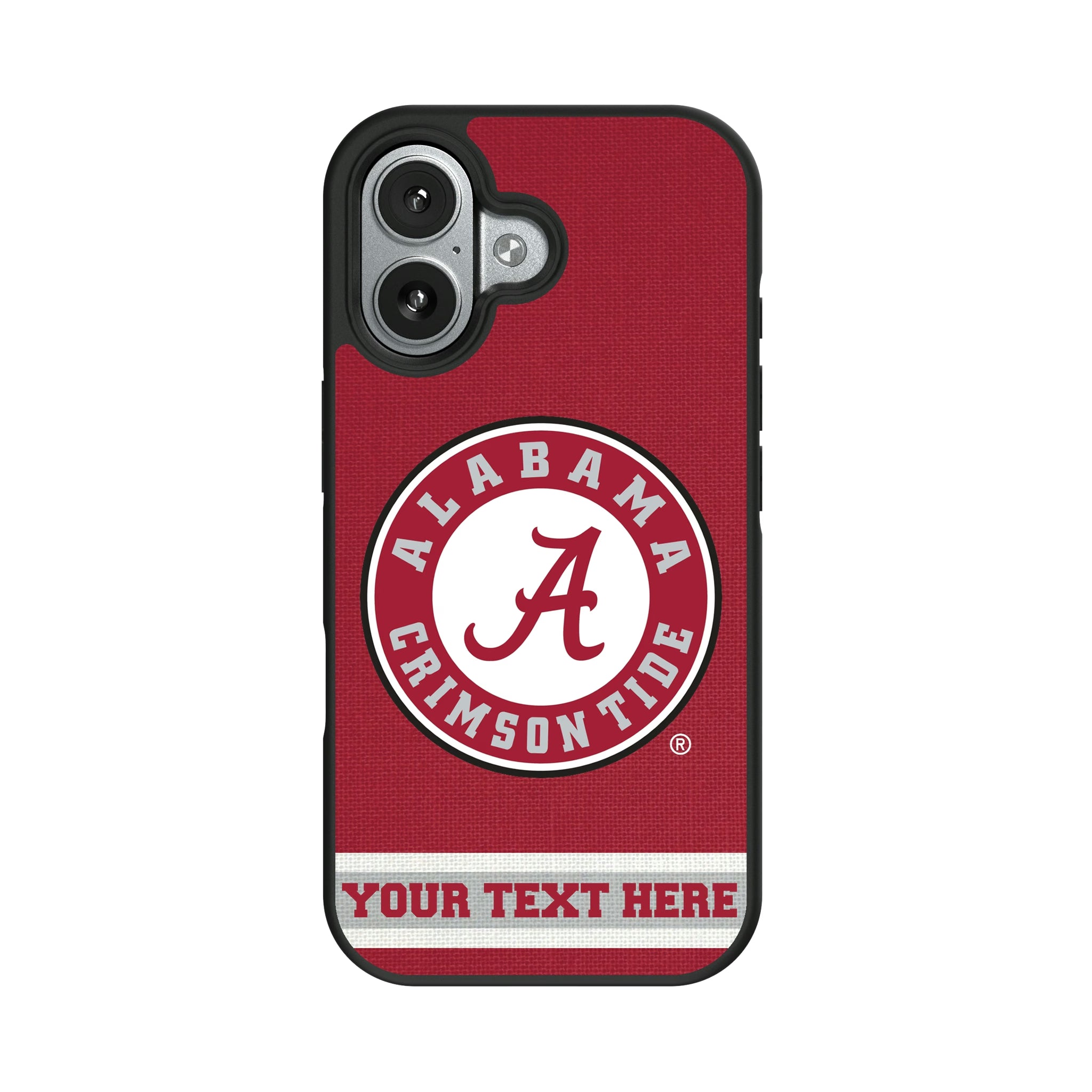 University of Alabama Crimson Tide Personalized Stripe iPhone Bump Phone Case for Apple iPhone#Device_iPhone 17