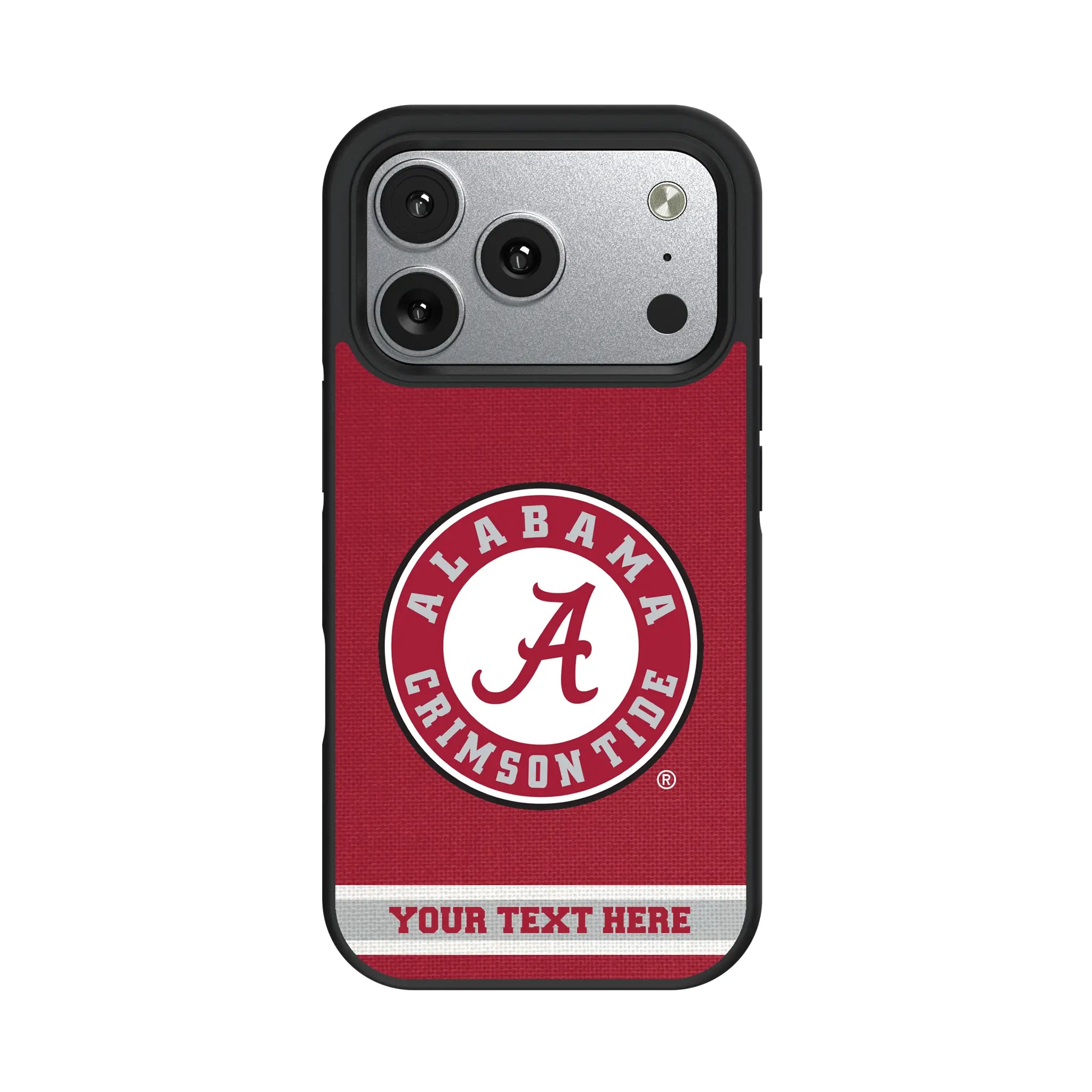 University of Alabama Crimson Tide Personalized Stripe iPhone Bump Phone Case for Apple iPhone#Device_iPhone 17 Pro