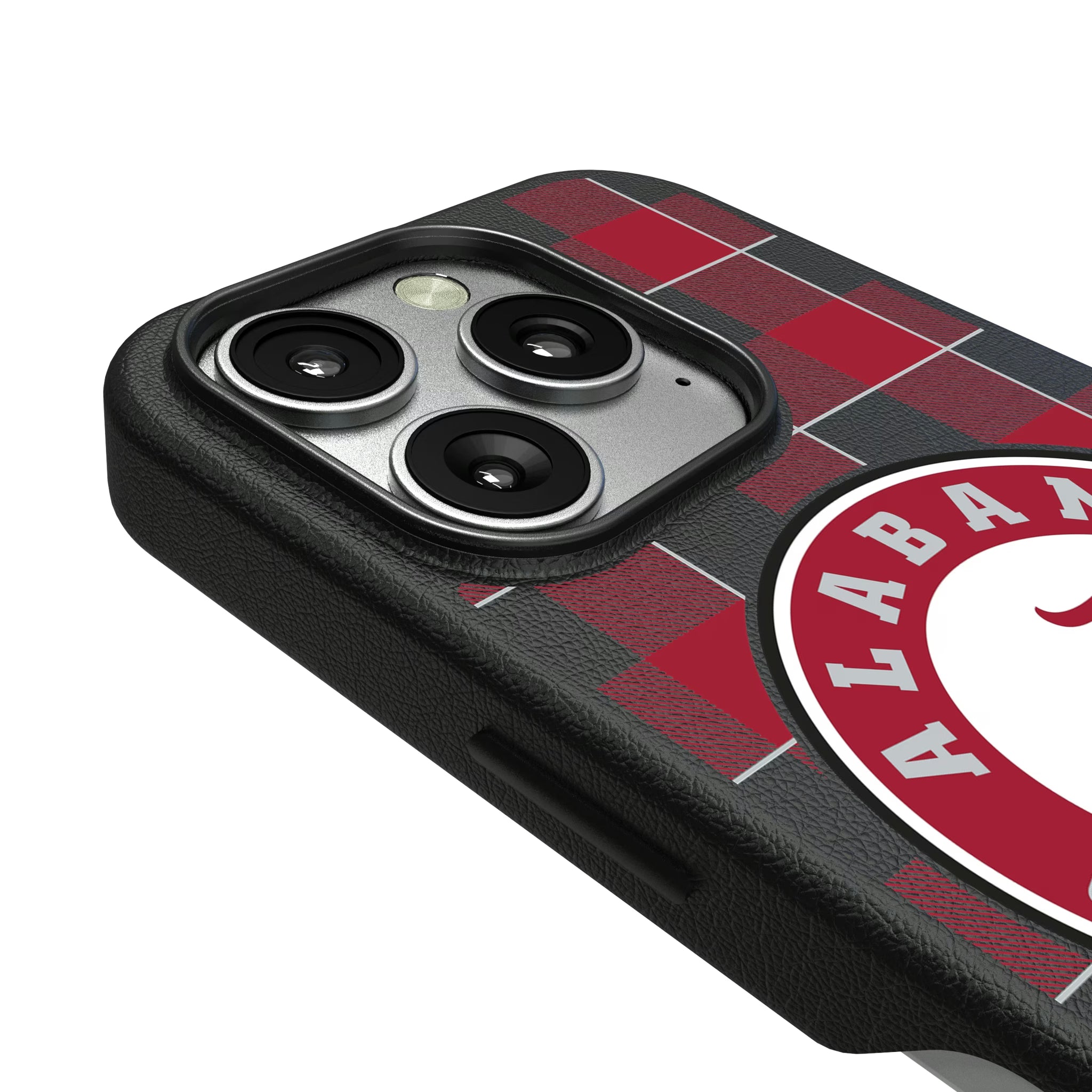 University of Alabama Crimson Tide Plaid iPhone MagSafe Compatible Phone Case for Apple iPhone - Detail