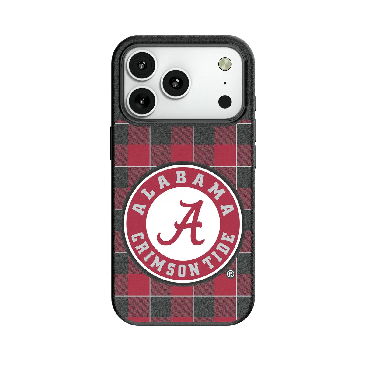 University of Alabama Crimson Tide Plaid MagSafe Compatible Phone Case for Apple iPhone