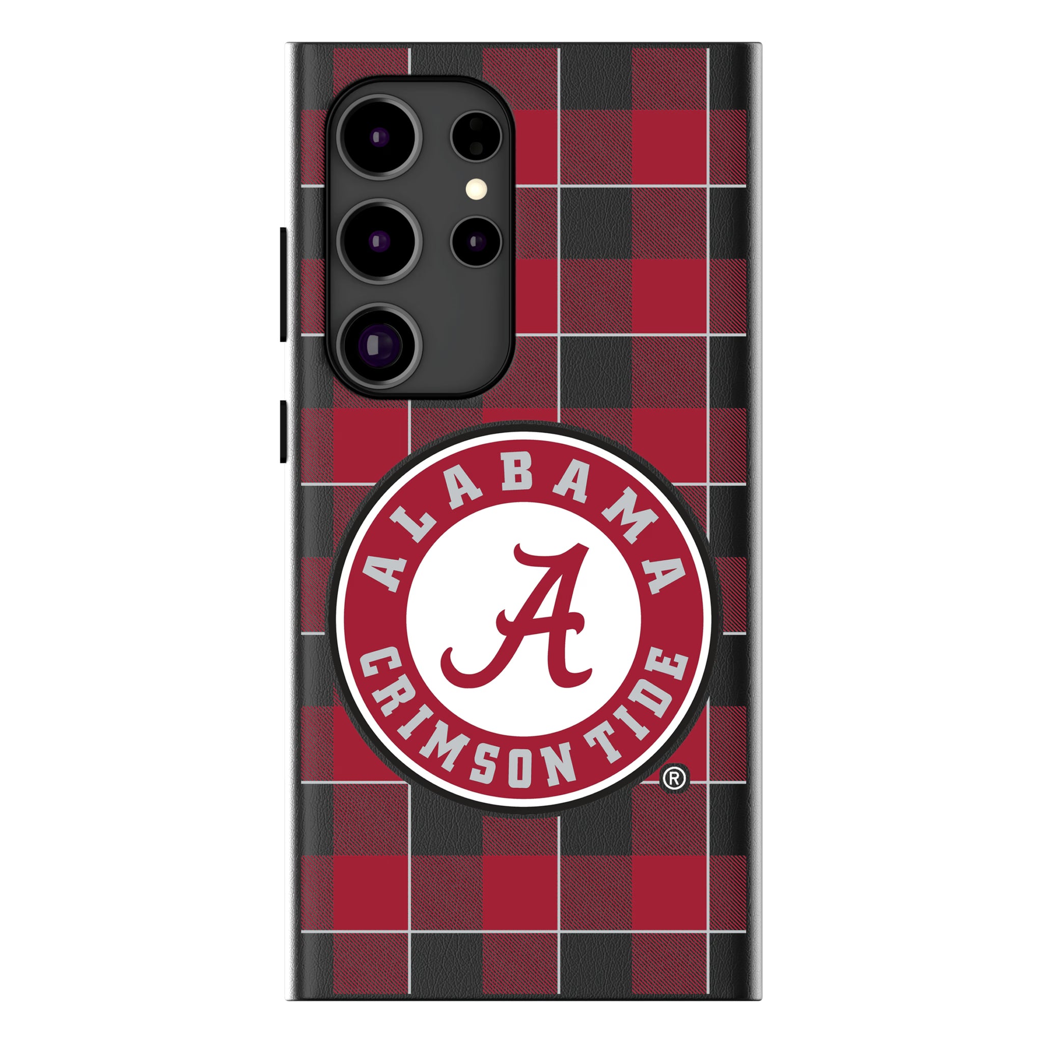 University of Alabama Crimson Tide Plaid Galaxy MagSafe Compatible Phone Case for Samsung Galaxy
