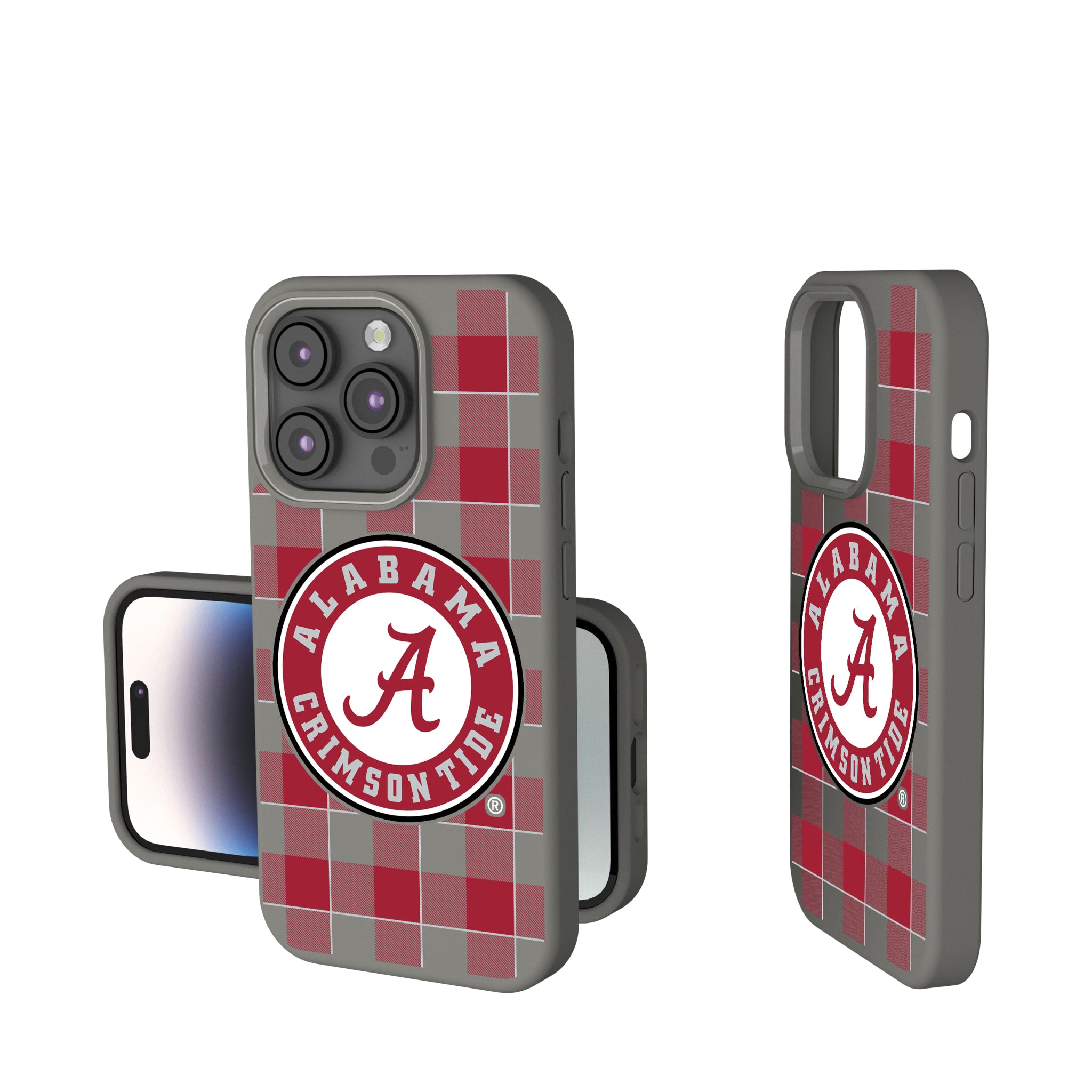 University of Alabama Crimson Tide Plaid iPhone Soft Touch Phone Case for Apple iPhone