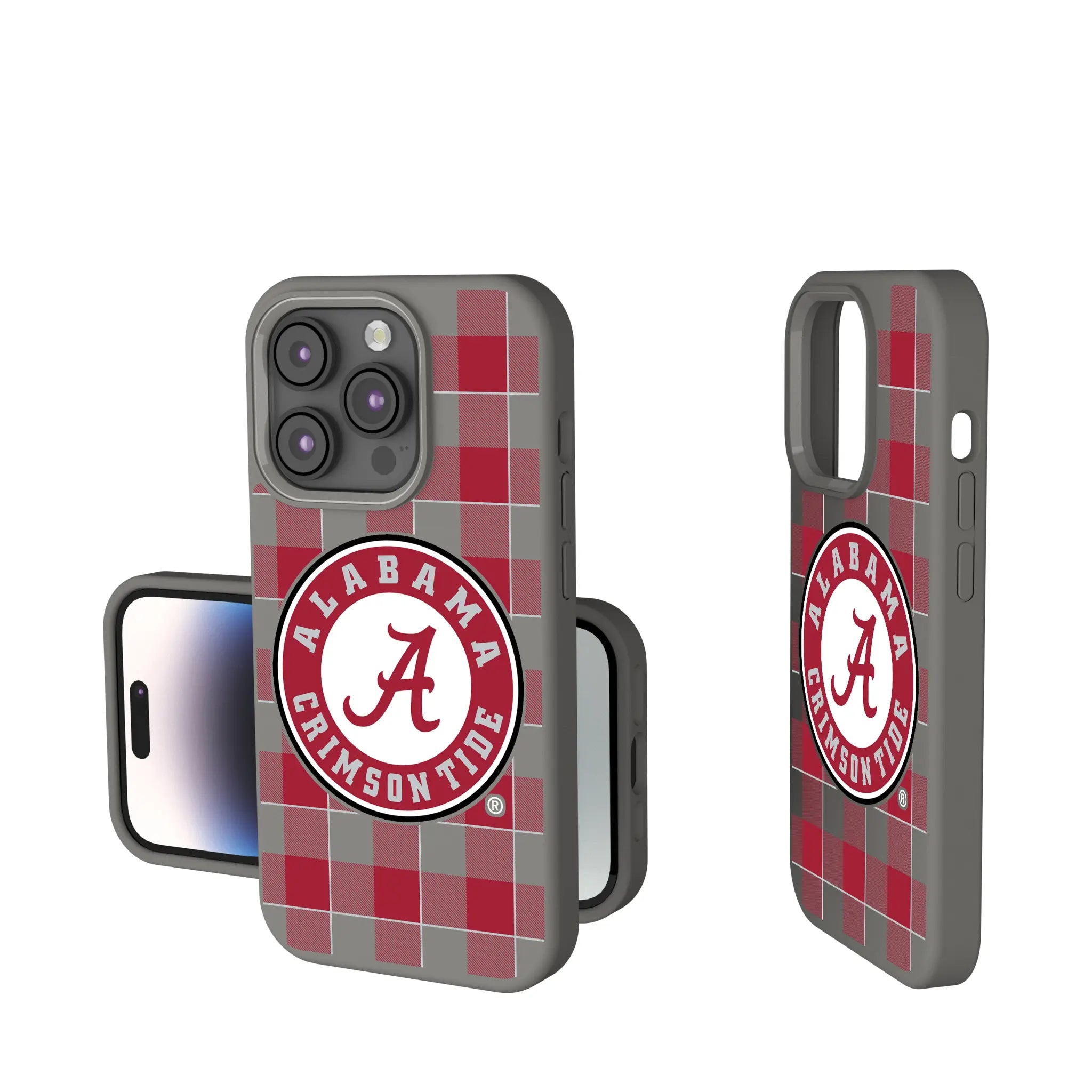 University of Alabama Crimson Tide Plaid iPhone Soft Touch Phone Case for Apple iPhone