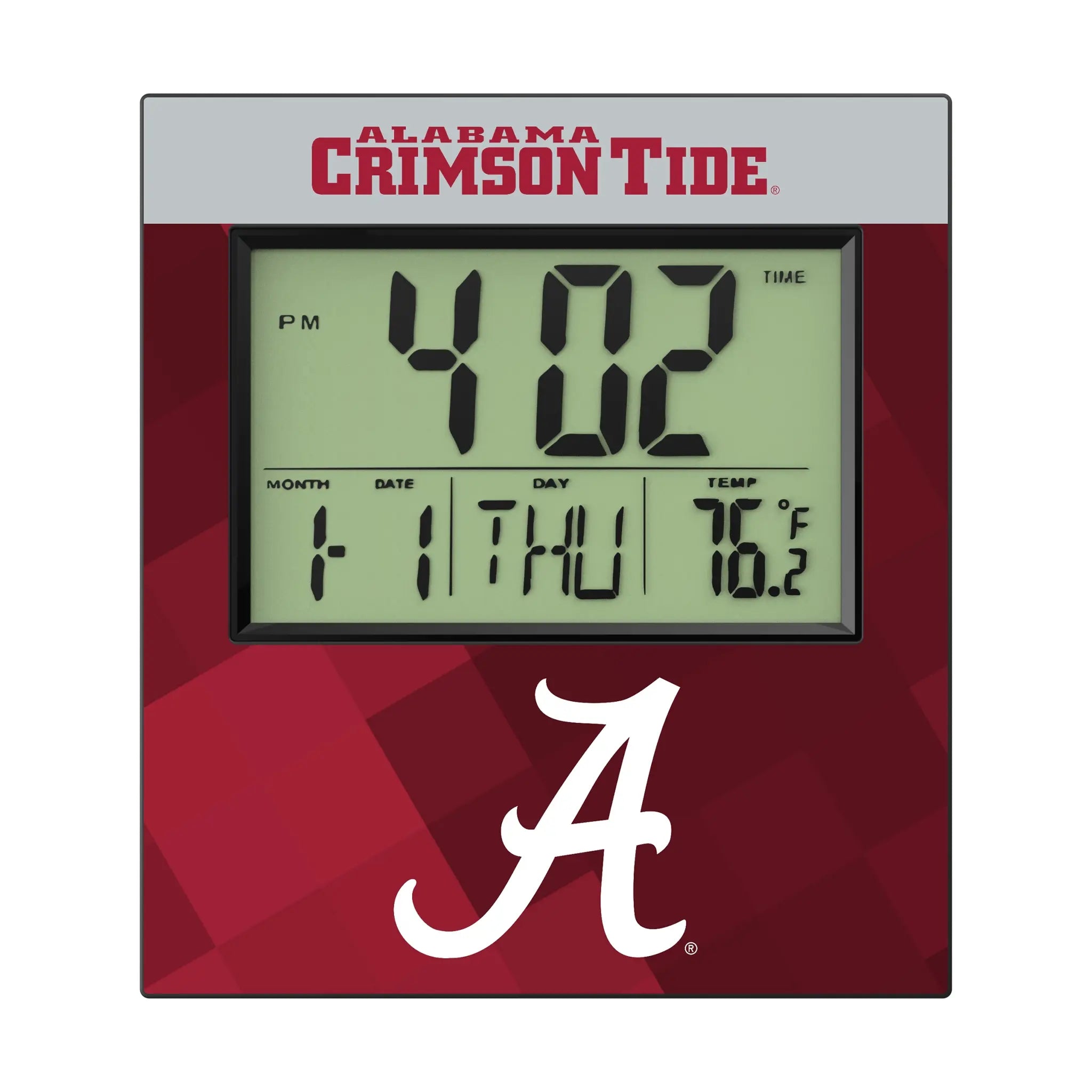 University of Alabama Crimson Tide Script A Color Block Wall Clock