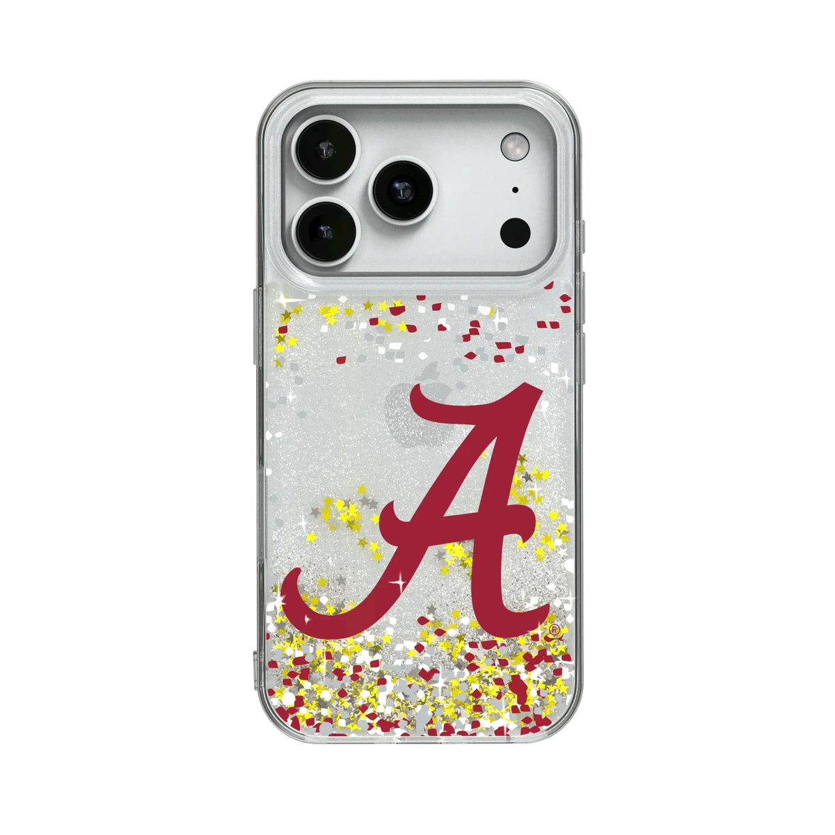 University of Alabama Crimson Tide Script A Confetti Glitter Phone Case for Apple iPhone