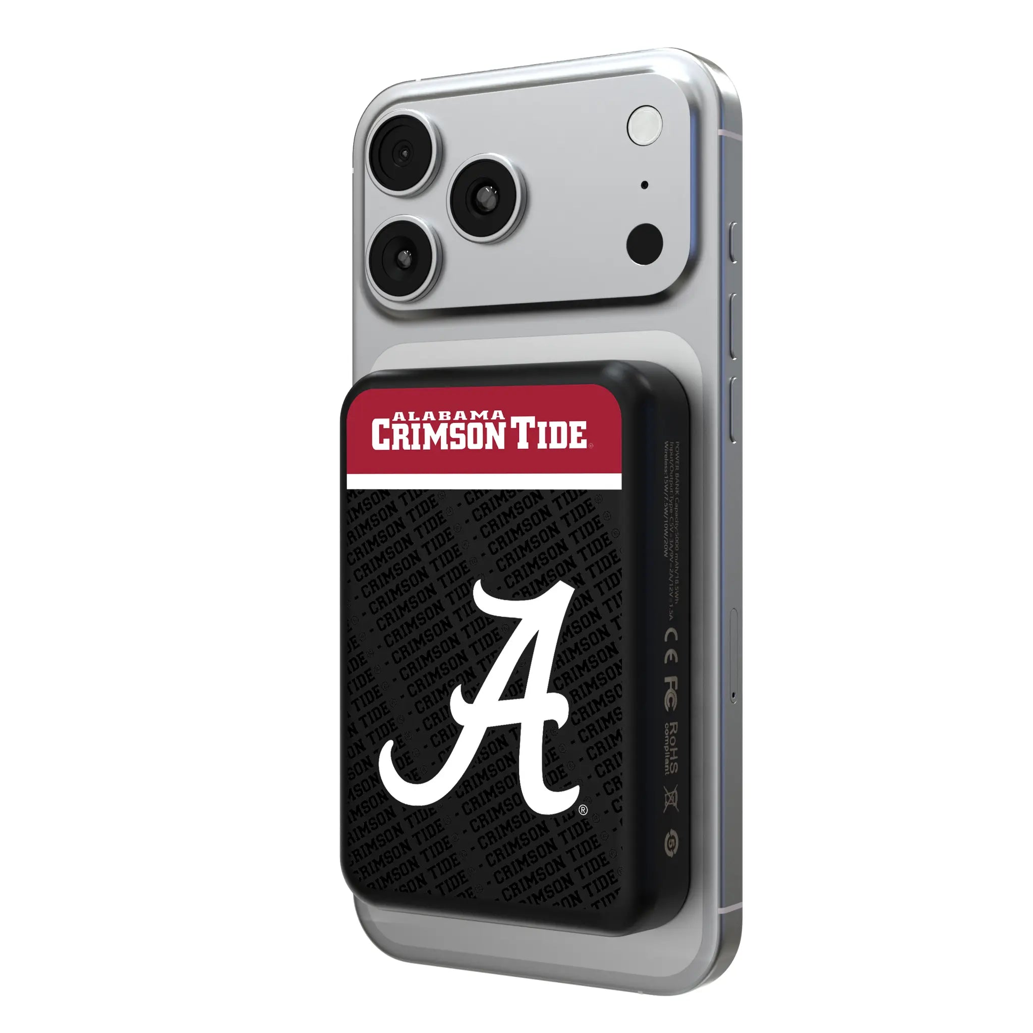 University of Alabama Crimson Tide Script A Endzone Plus Wireless Mag Power Bank