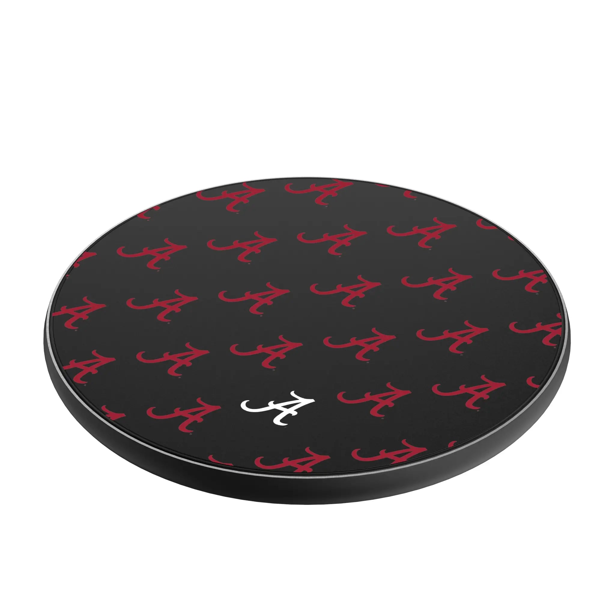 University of Alabama Crimson Tide Script A Fashion Pattern 15-Watt Wireless Charger - Isometric View