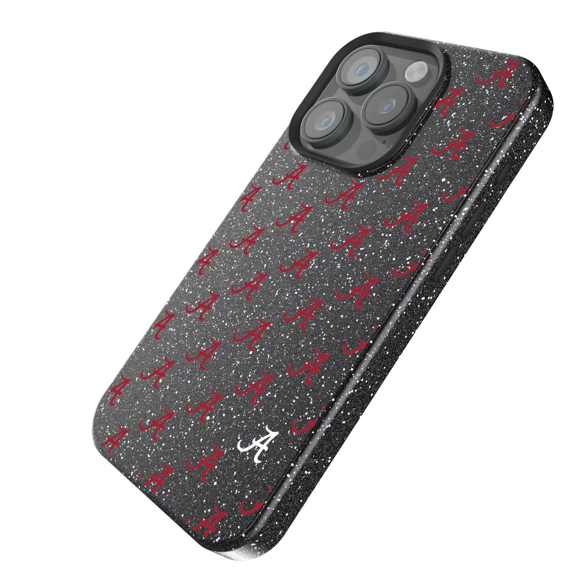 University of Alabama Crimson Tide Script A Fashion Pattern iPhone Bling Phone Case for Apple iPhone - Isometric View