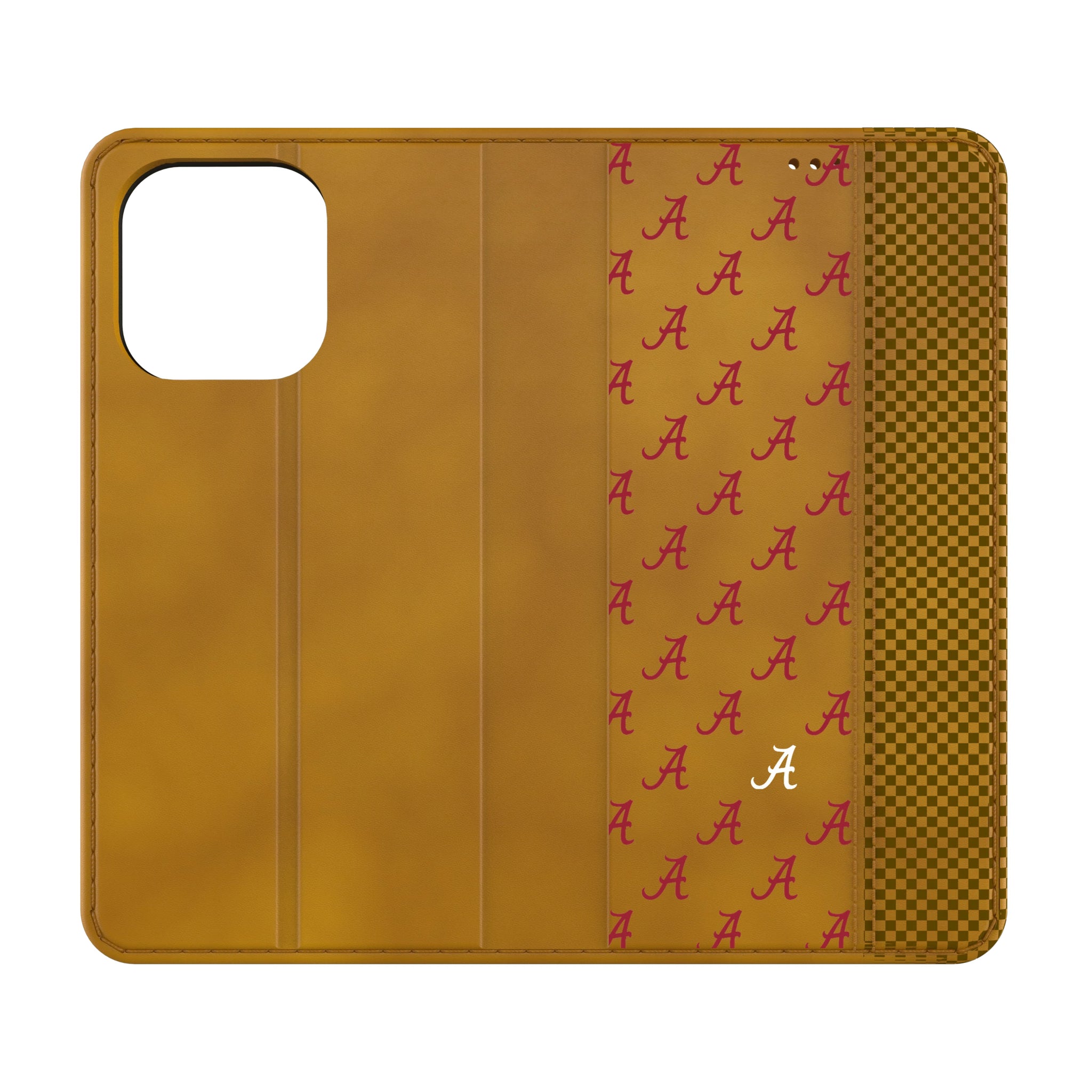 University of Alabama Crimson Tide Script A Fashion Pattern iPhone Folio Phone Case for Apple iPhone