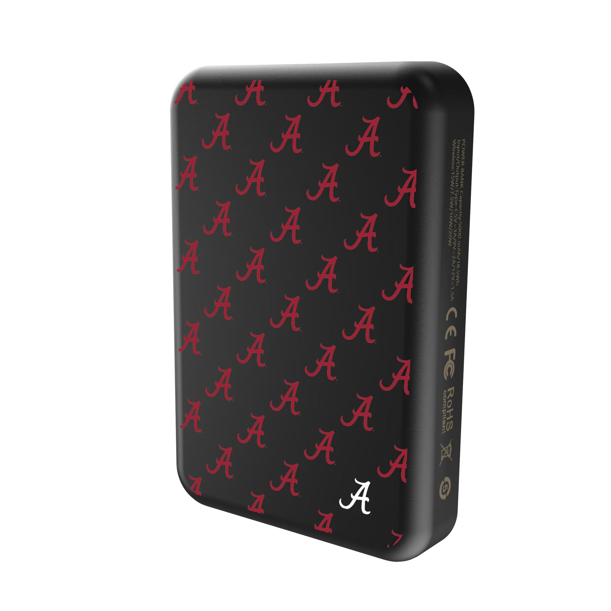 University of Alabama Crimson Tide Script A Fashion Pattern Wireless Mag Power Bank