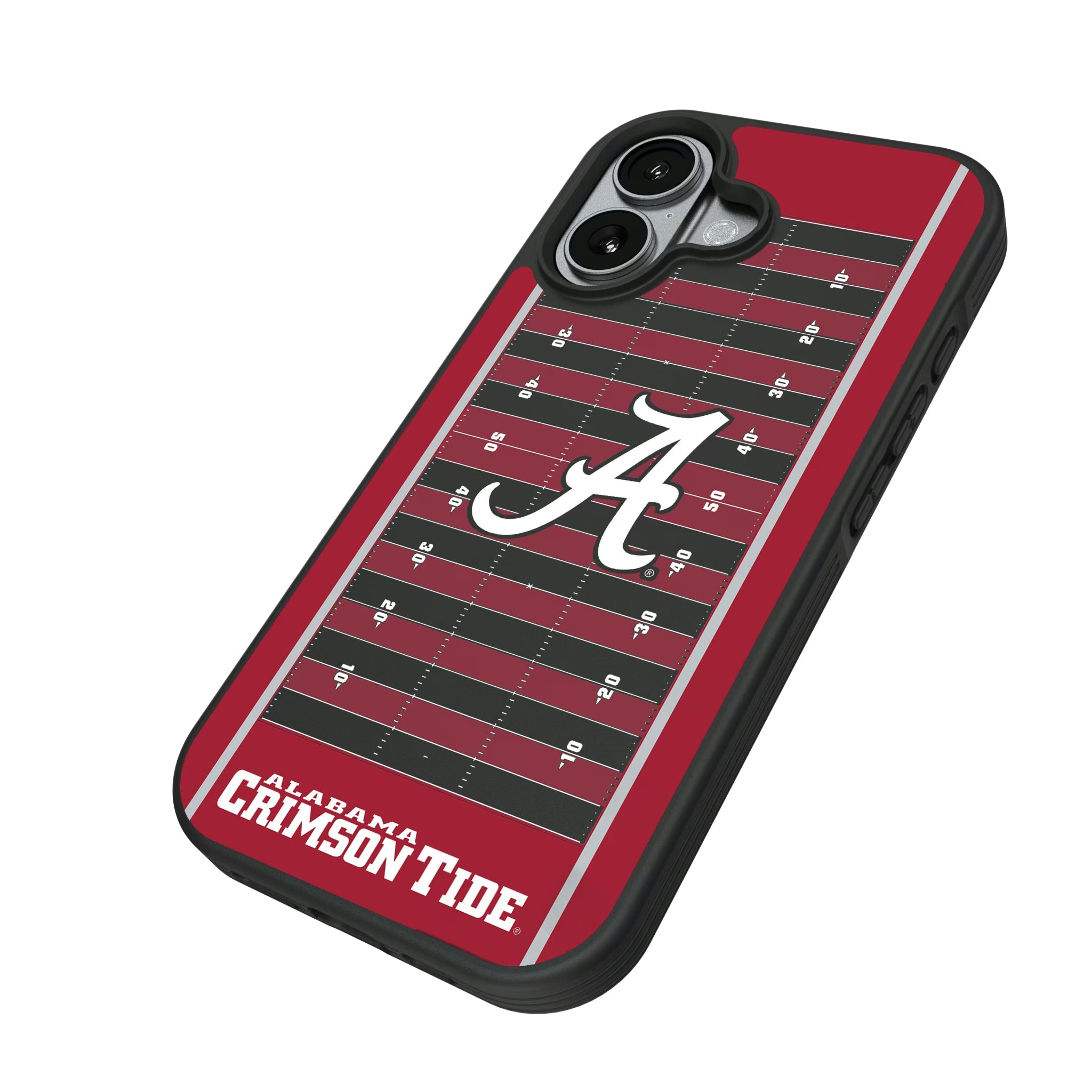 University of Alabama Crimson Tide Script A Field iPhone Bump Phone Case for Apple iPhone - Isometric View#Device_iPhone 17