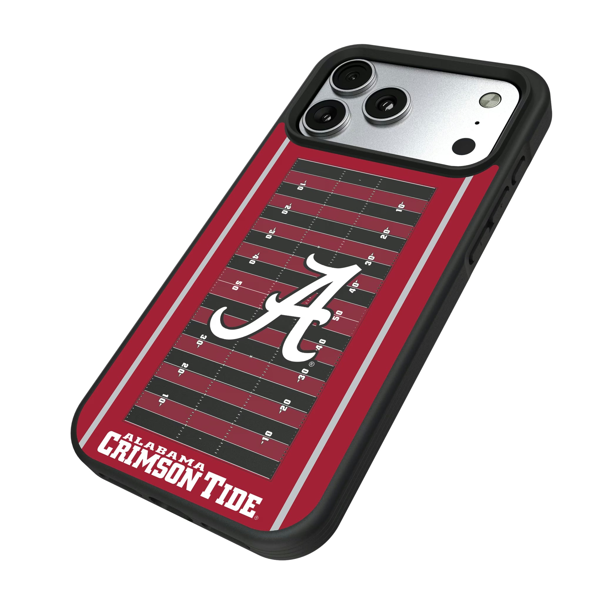 University of Alabama Crimson Tide Script A Field iPhone Bump Phone Case for Apple iPhone - Isometric View#Device_iPhone 17 Pro Max