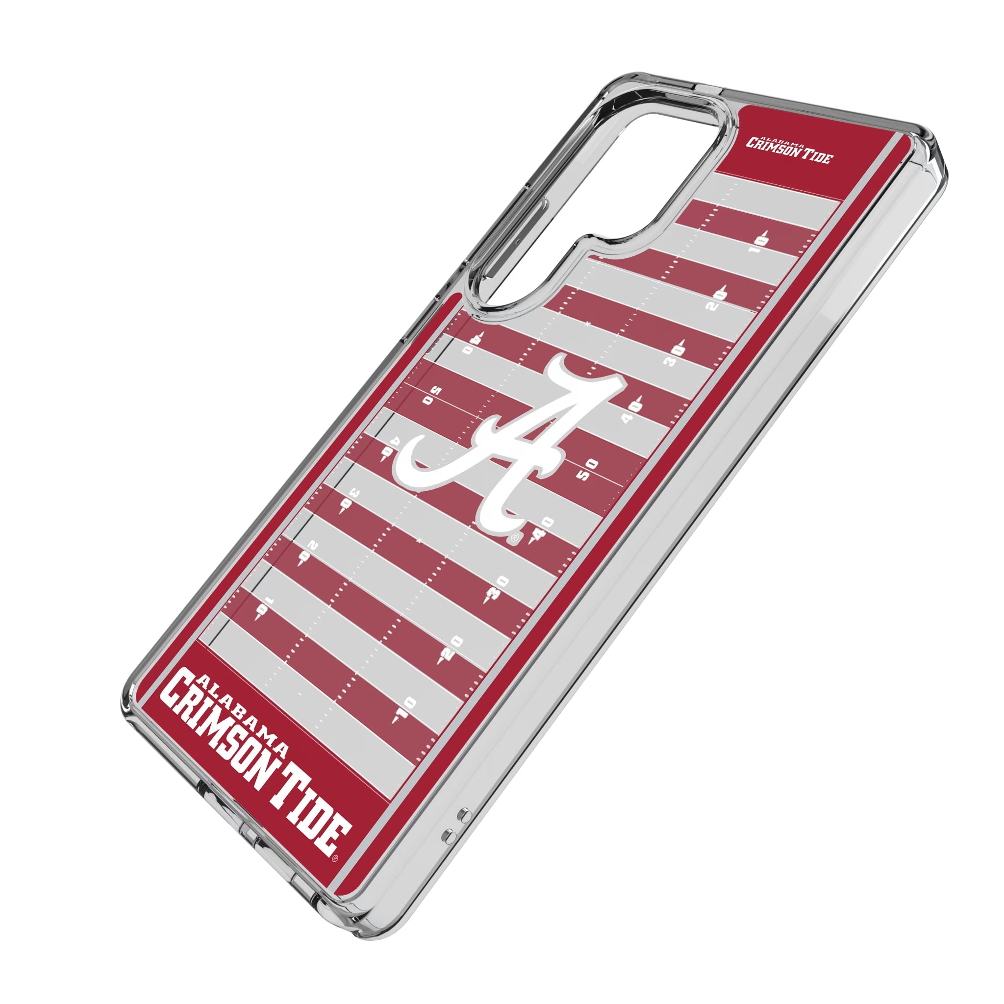 University of Alabama Crimson Tide Script A Field Galaxy Clear Phone Case for Samsung Galaxy - Isometric View