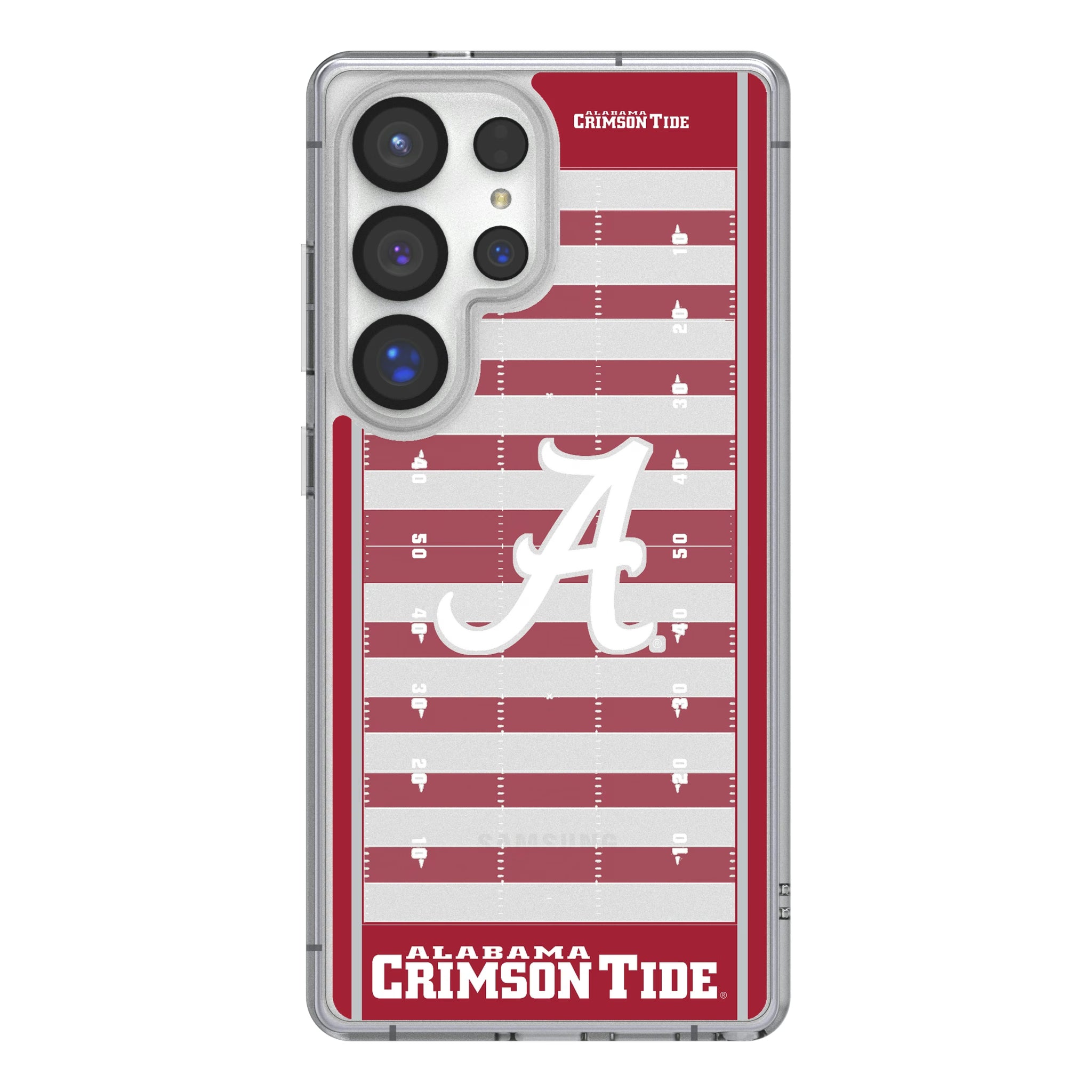 University of Alabama Crimson Tide Script A Field Galaxy Clear Phone Case for Samsung Galaxy