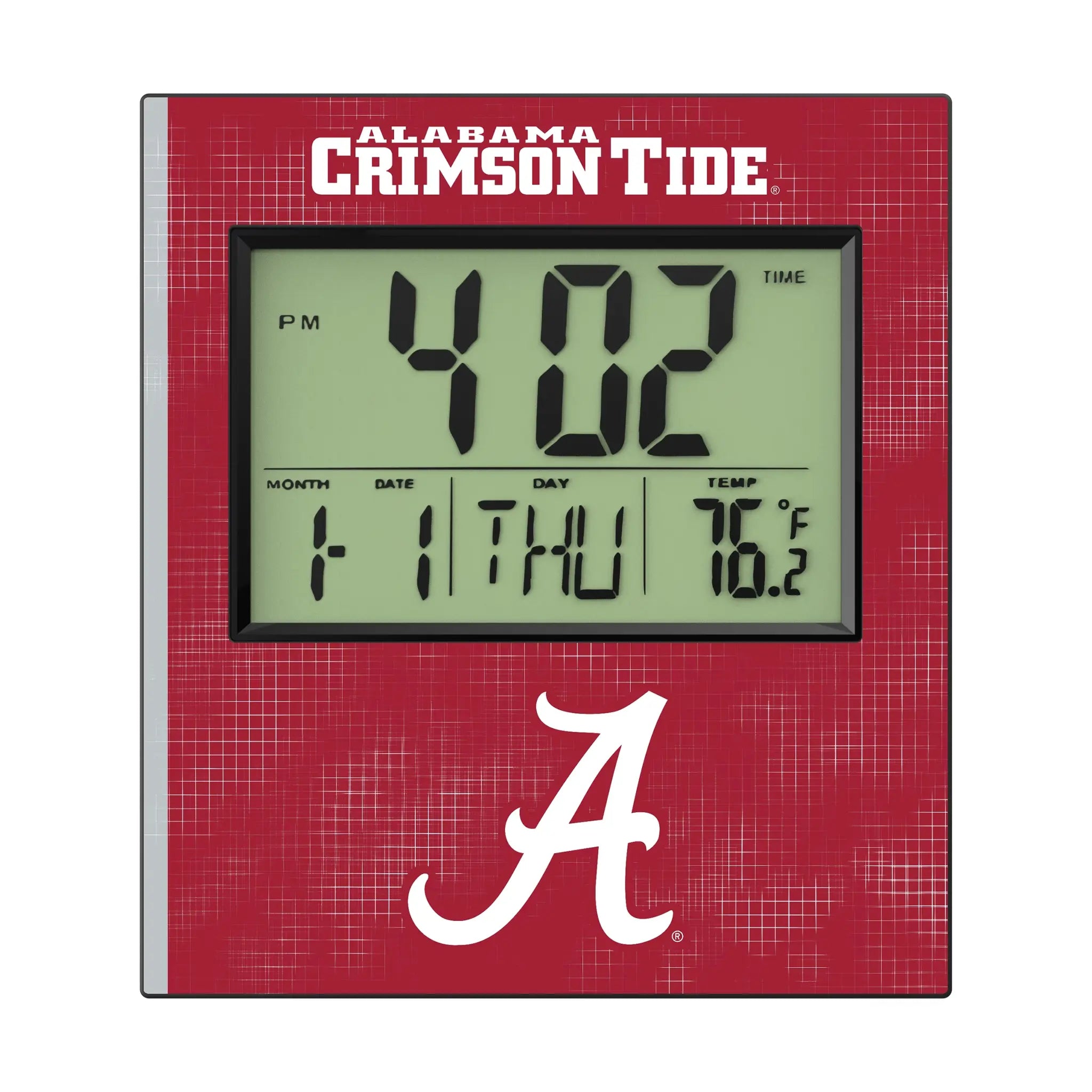 University of Alabama Crimson Tide Script A Hatch Wall Clock