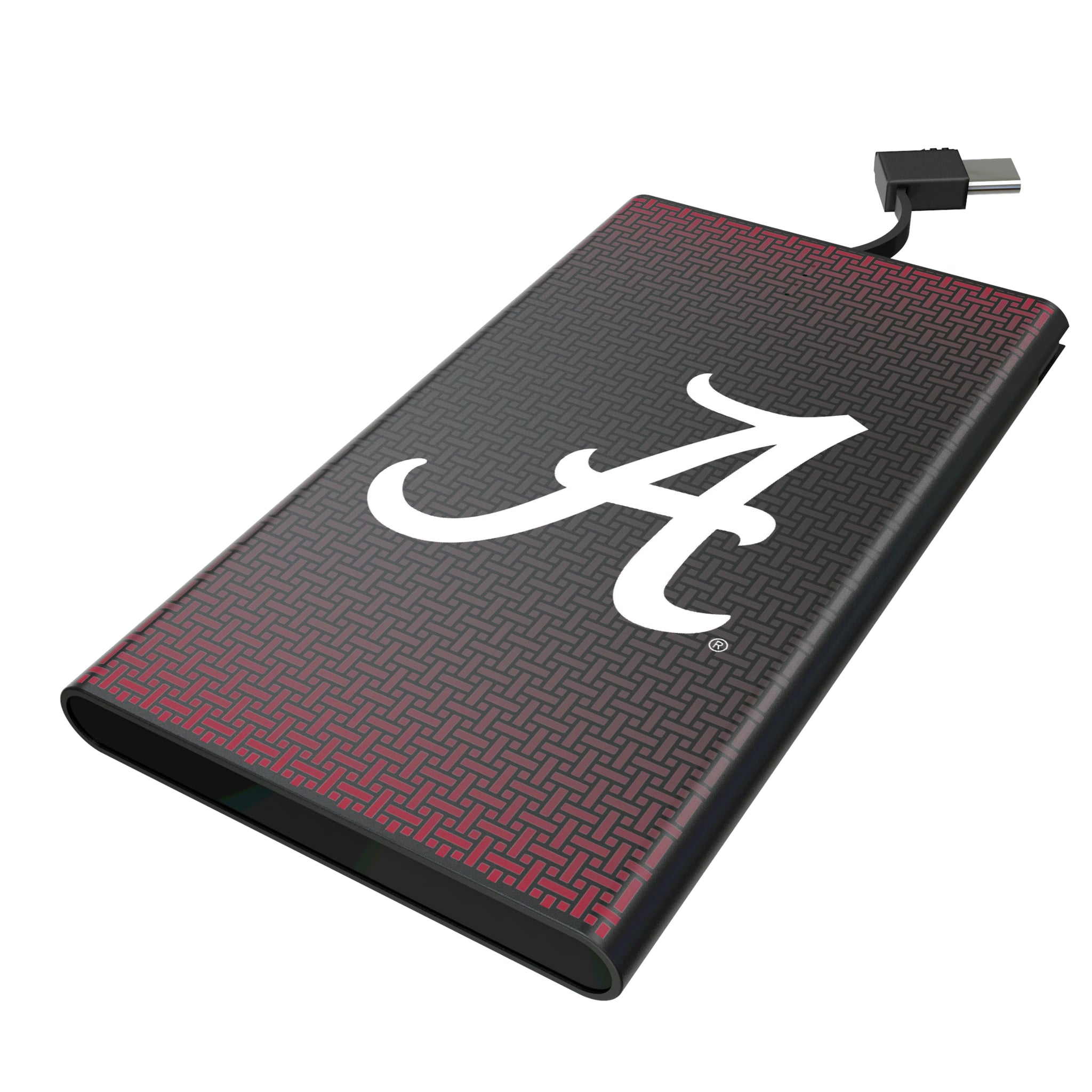 University of Alabama Crimson Tide Script A Linen 5000mAh Flat Powerbank