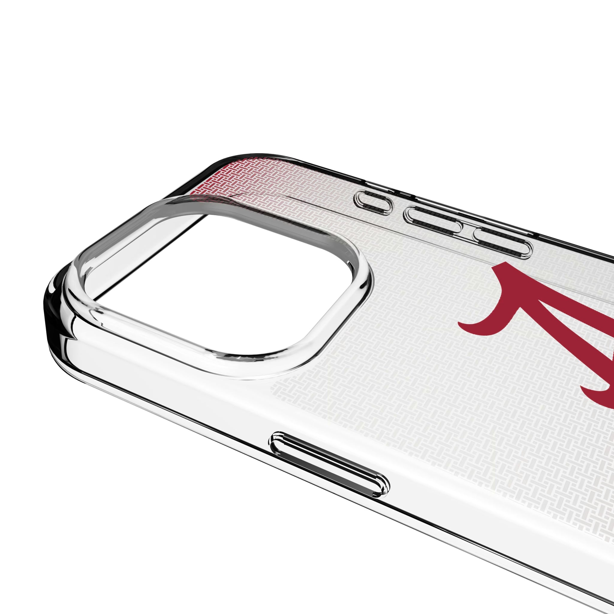 University of Alabama Crimson Tide Script A Linen iPhone Clear Phone Case for Apple iPhone - Detail