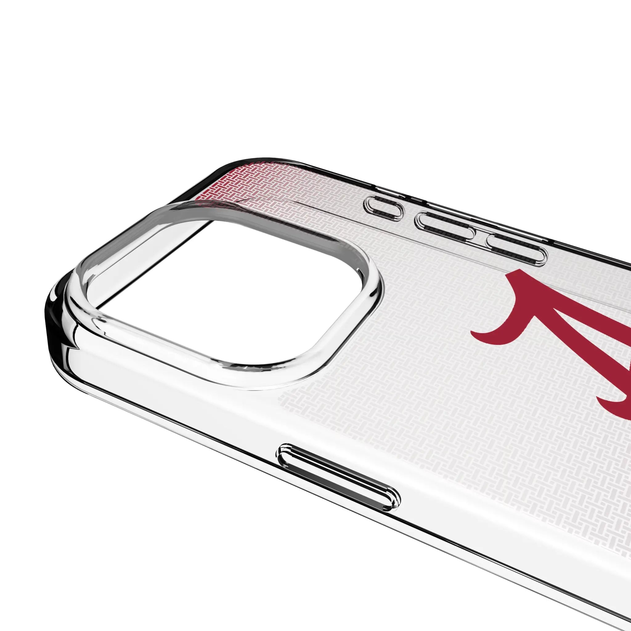 University of Alabama Crimson Tide Script A Linen iPhone Clear Phone Case for Apple iPhone - Detail