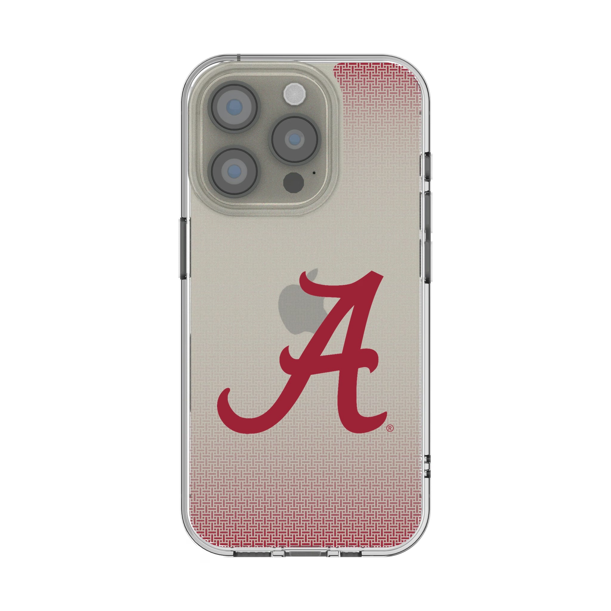 University of Alabama Crimson Tide Script A Linen iPhone Clear Phone Case for Apple iPhone