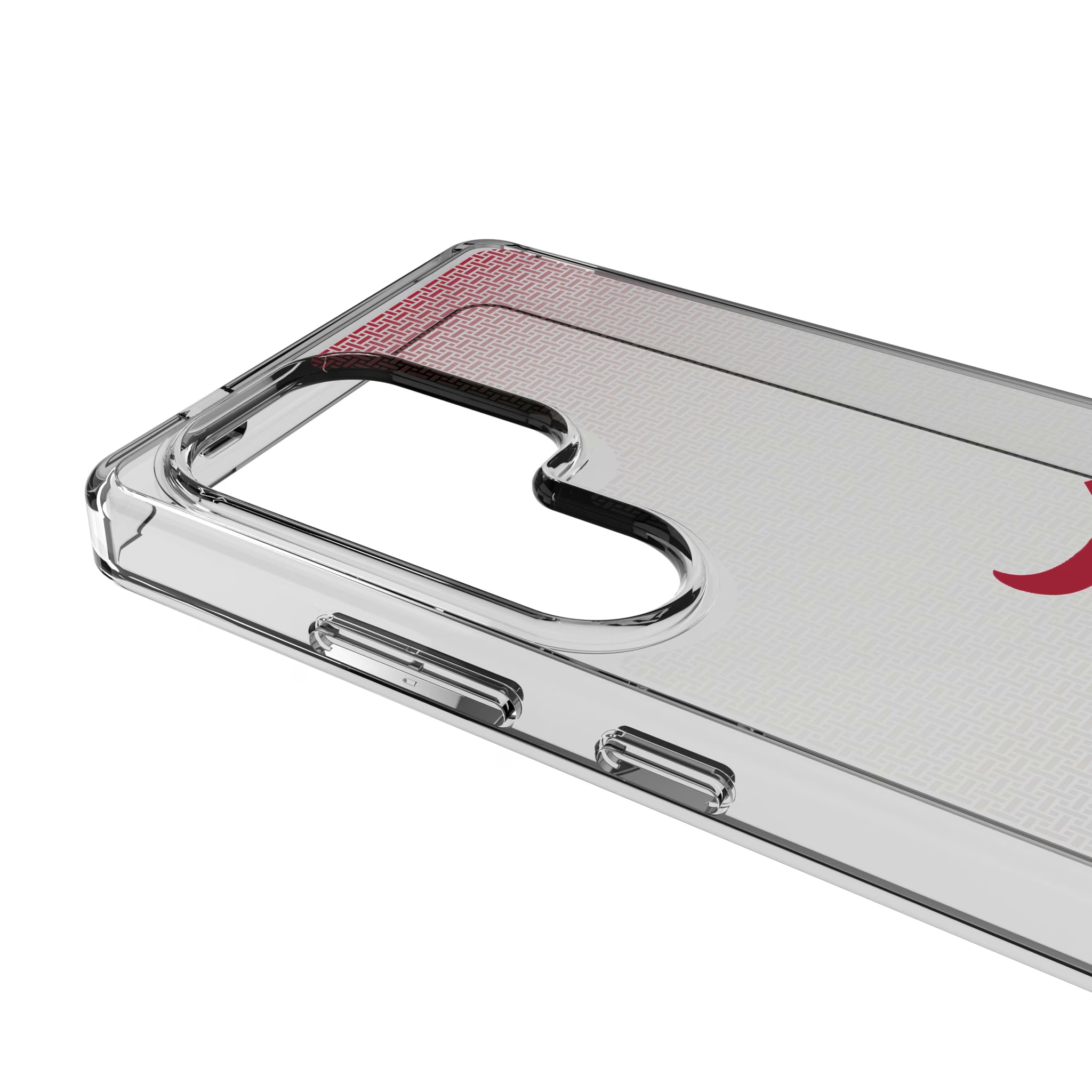University of Alabama Crimson Tide Script A Linen Galaxy Clear Phone Case for Samsung Galaxy - Detail