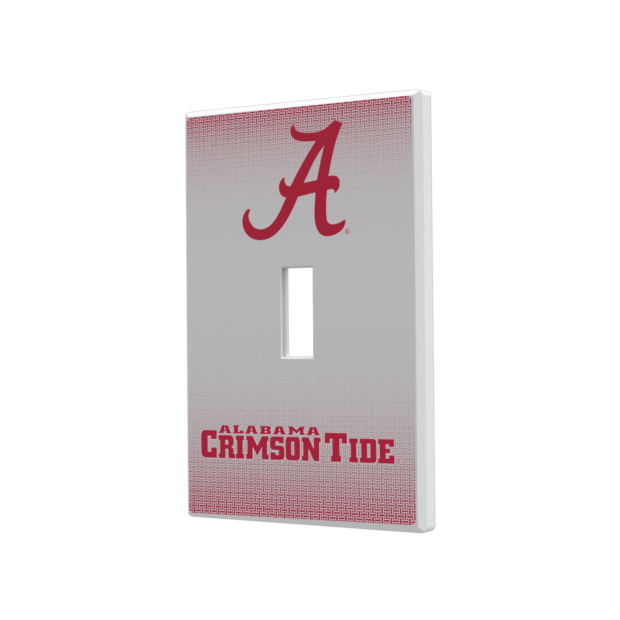 University of Alabama Crimson Tide Script A Linen Hidden-Screw Light Switch Plate#Style_Single Toggle