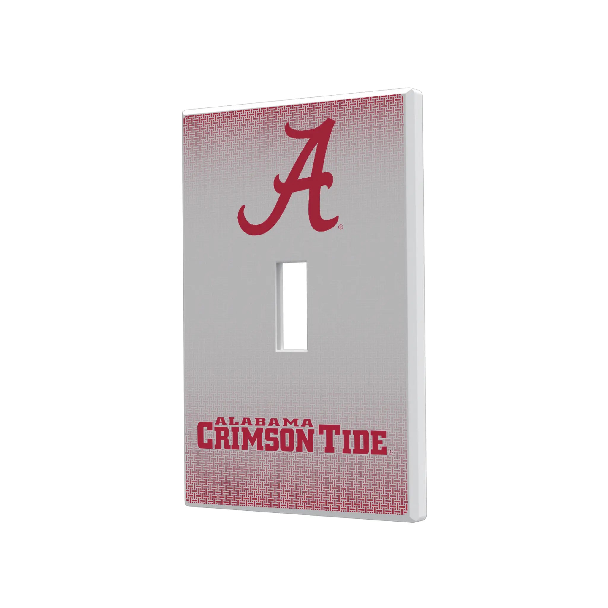 University of Alabama Crimson Tide Script A Linen Hidden-Screw Light Switch Plate#Style_Single Toggle