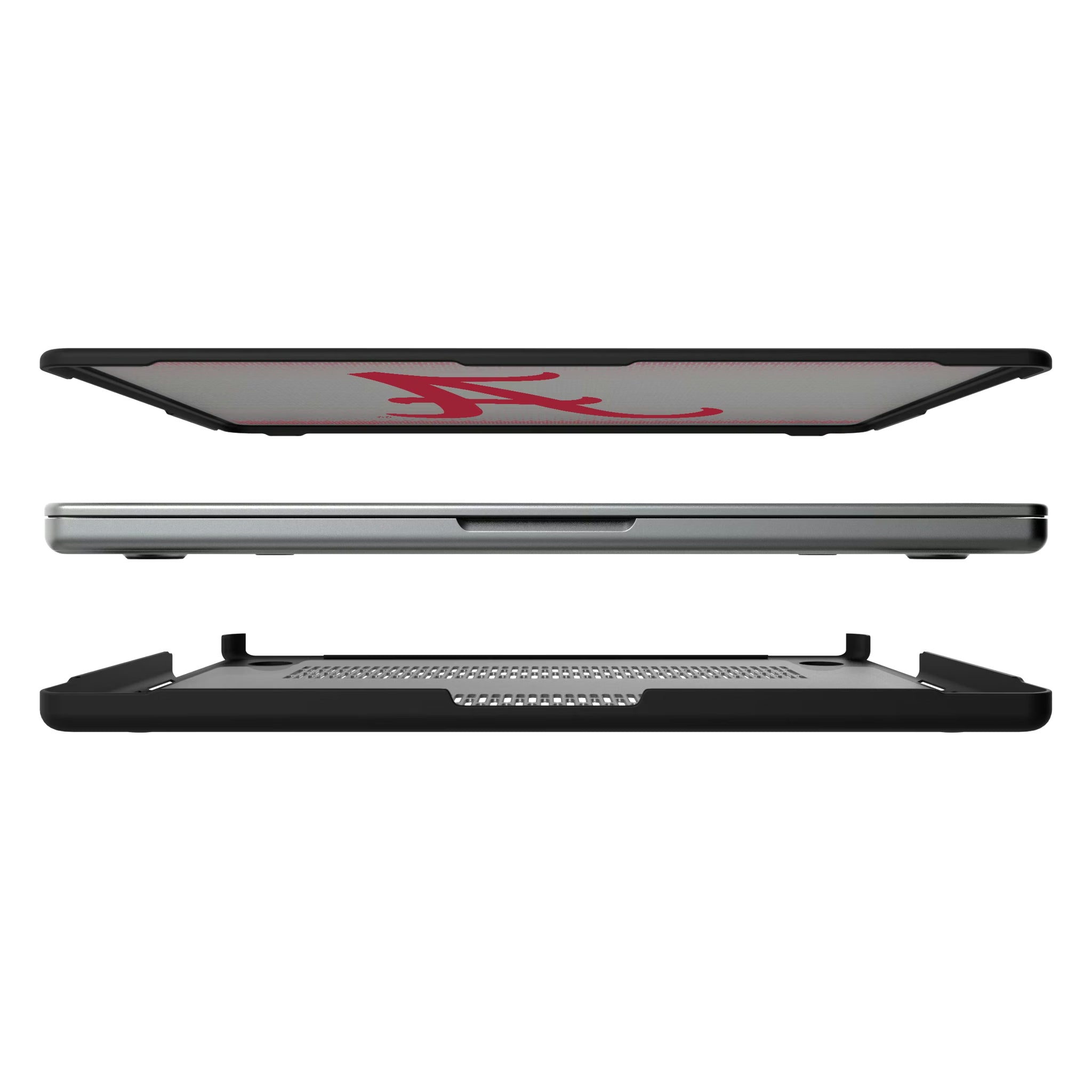 University of Alabama Crimson Tide Script A Linen MacBook Laptop Case for Apple MacBook#Device_MacBook Pro (14-inch, 2021) / MacBook Pro (14-inch, 2023) / MacBook Pro (14-inch, 2024)