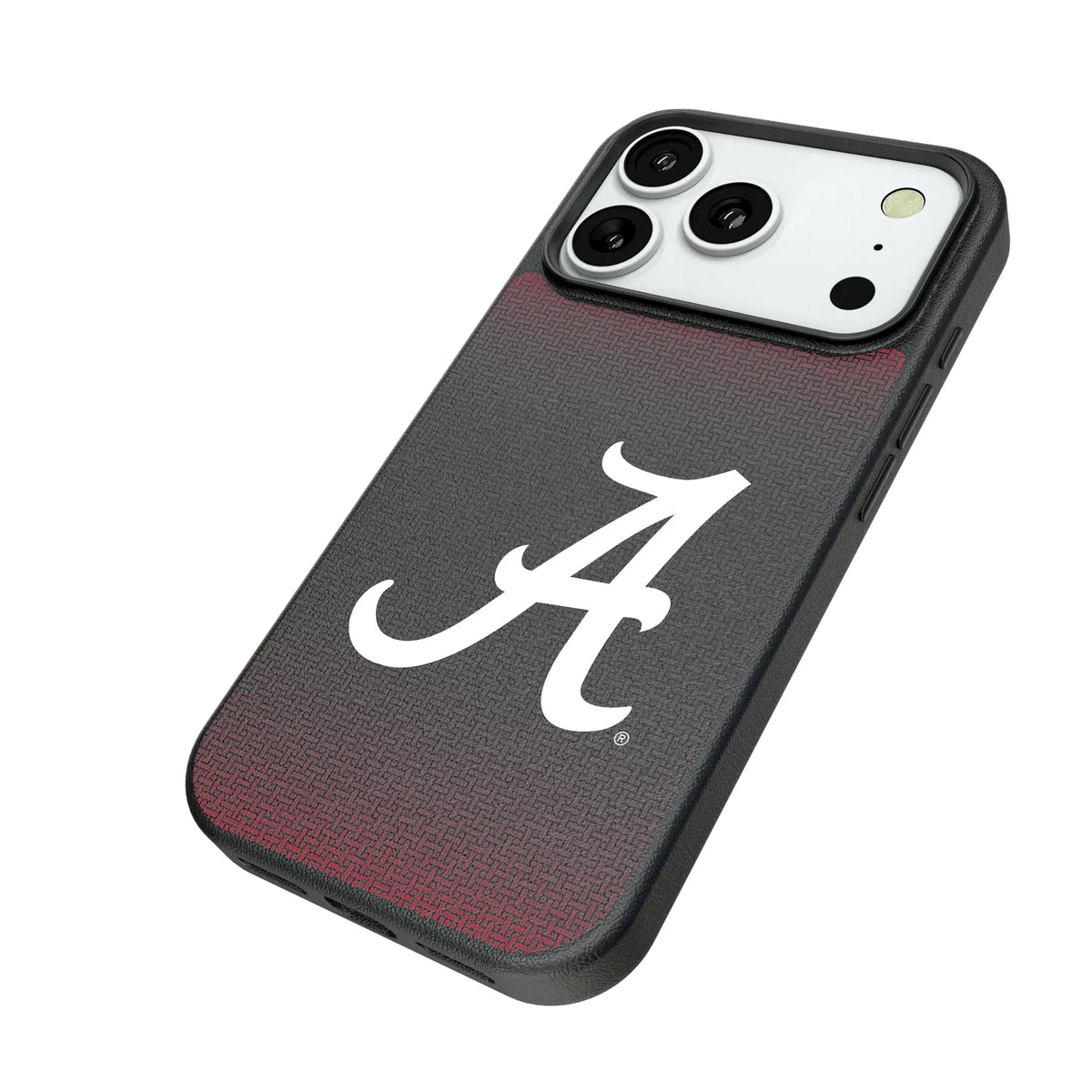 University of Alabama Crimson Tide Script A Linen iPhone MagSafe Compatible Phone Case for Apple iPhone - Isometric View#Device_iPhone 18 Pro