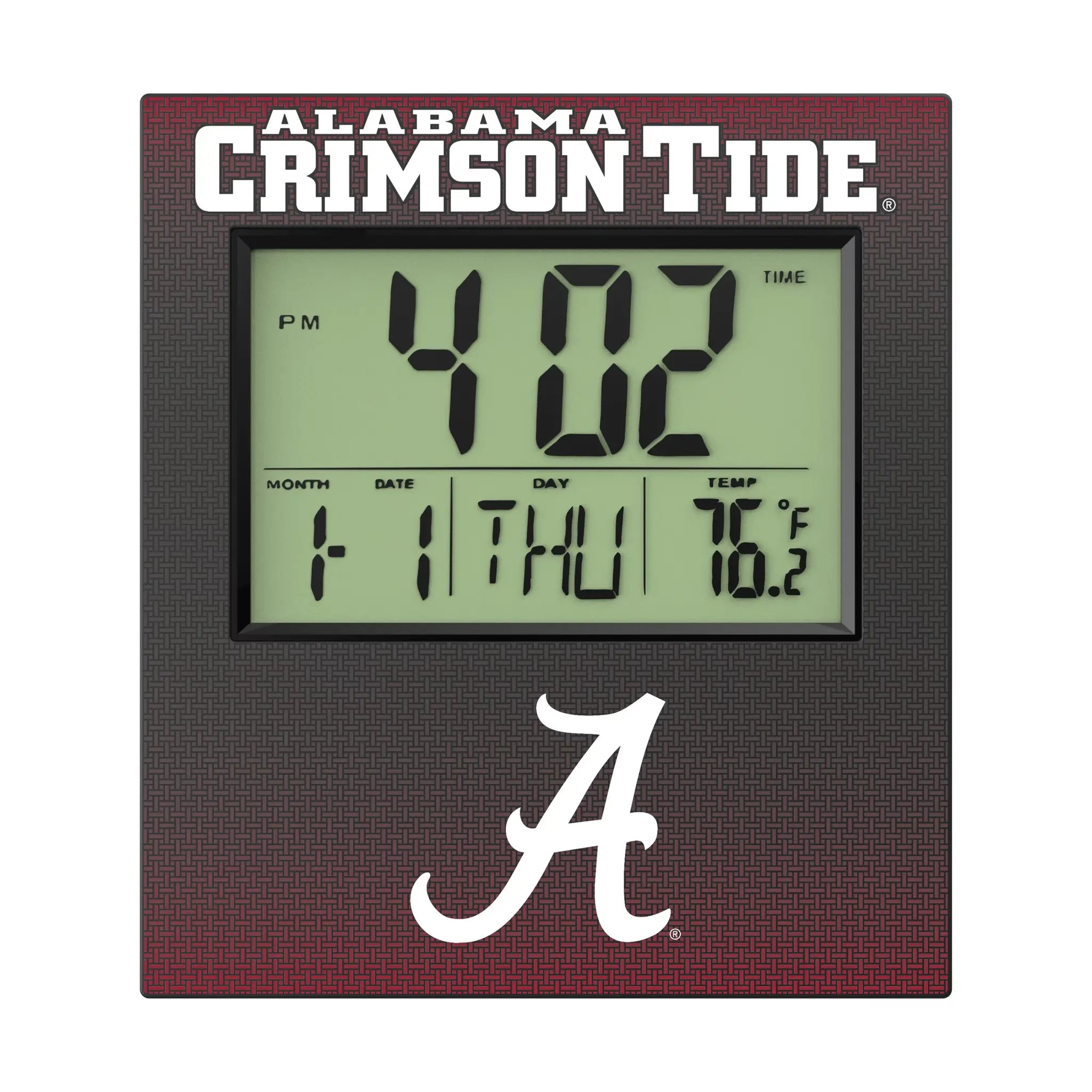 University of Alabama Crimson Tide Script A Linen Wall Clock