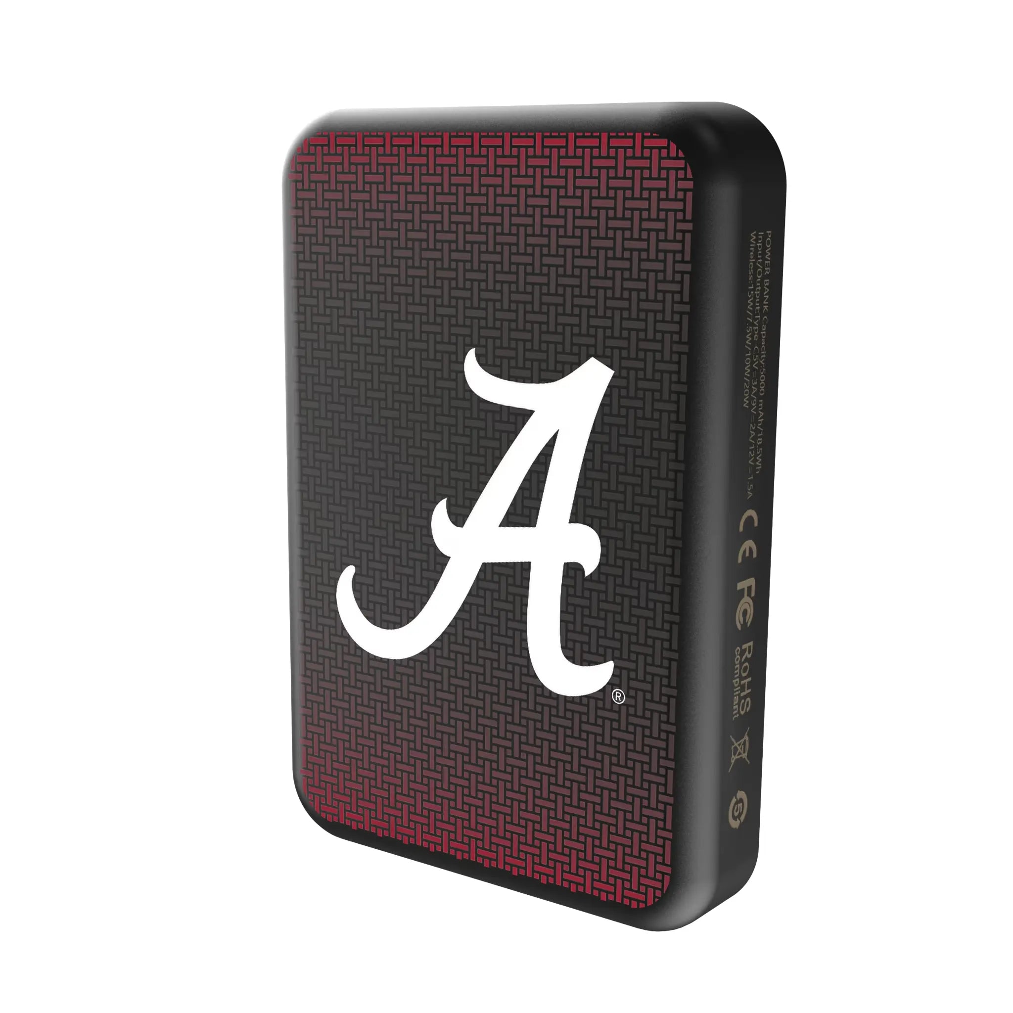 University of Alabama Crimson Tide Script A Linen Wireless Mag Power Bank
