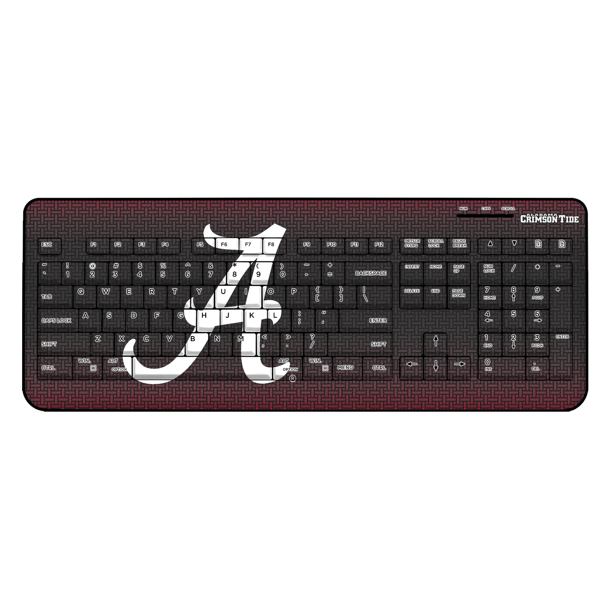 University of Alabama Crimson Tide Script A Linen Wireless USB Keyboard