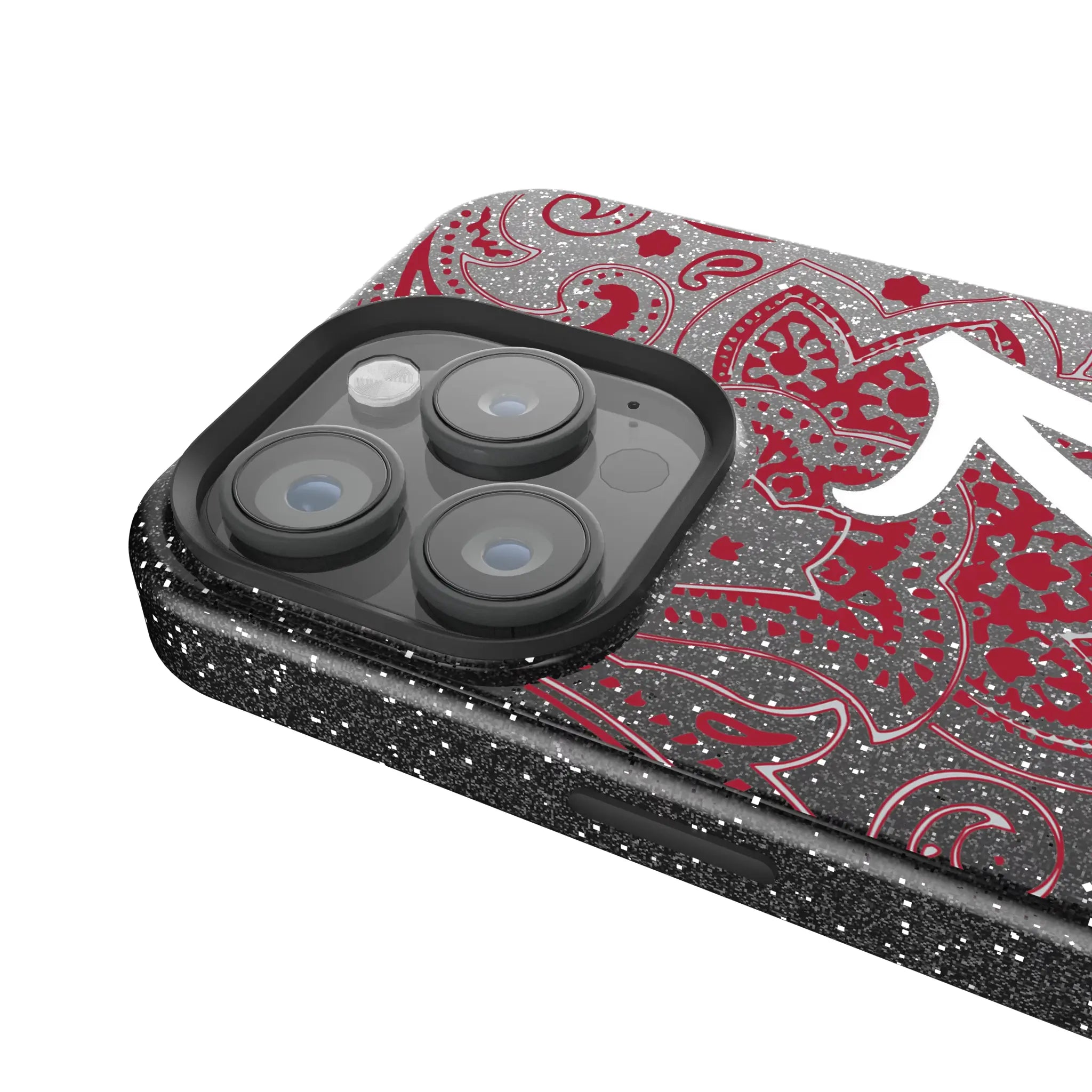 University of Alabama Crimson Tide Script A Paisley iPhone Bling Phone Case for Apple iPhone - Detail