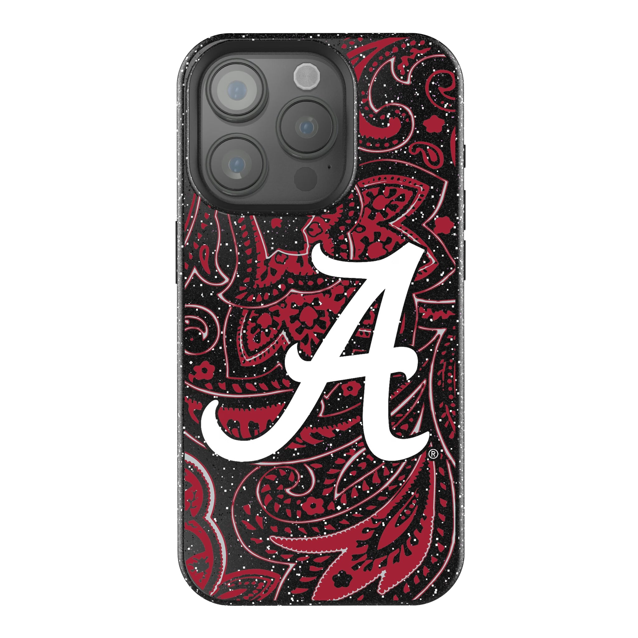 University of Alabama Crimson Tide Script A Paisley iPhone Bling Phone Case for Apple iPhone