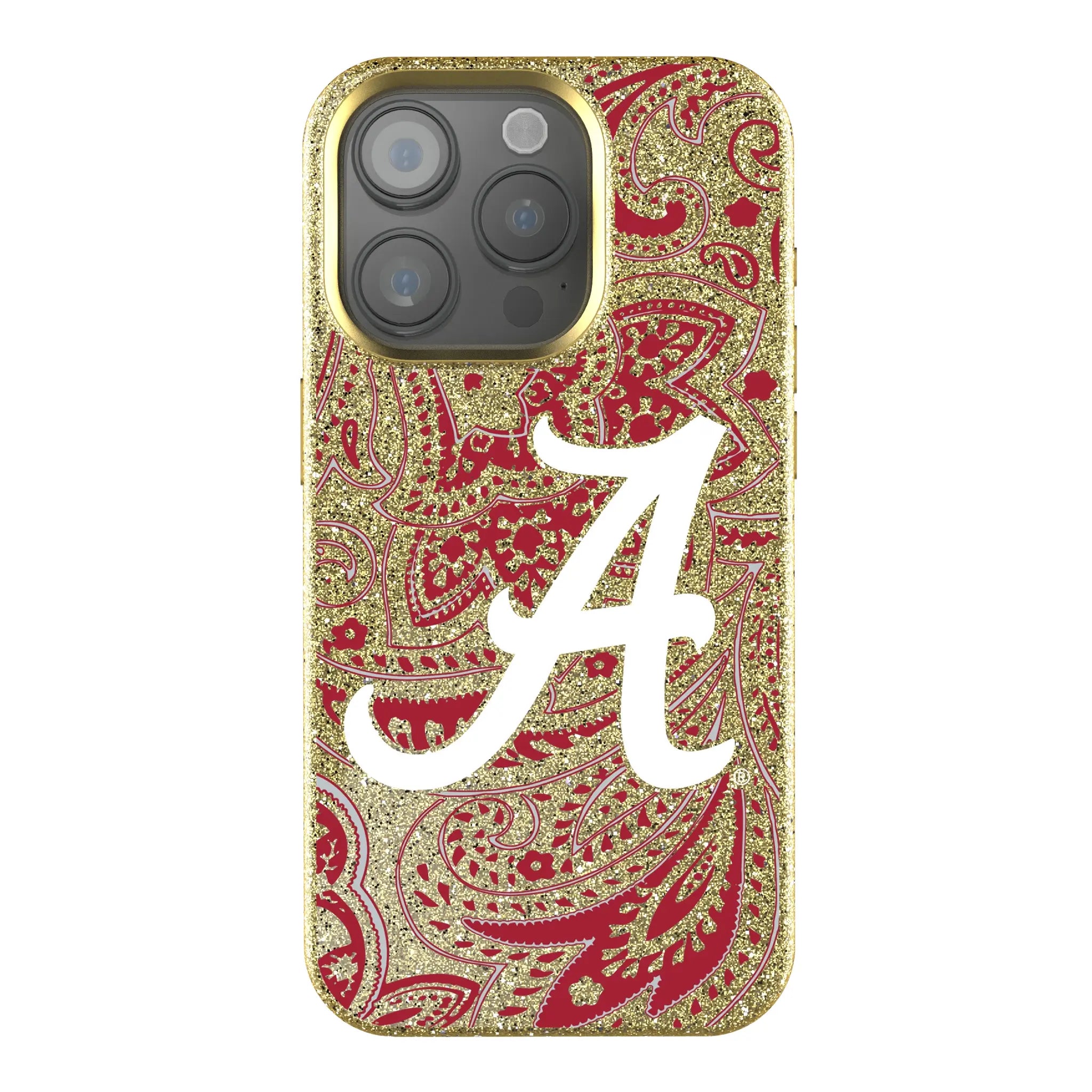 University of Alabama Crimson Tide Script A Paisley iPhone Bling Phone Case for Apple iPhone