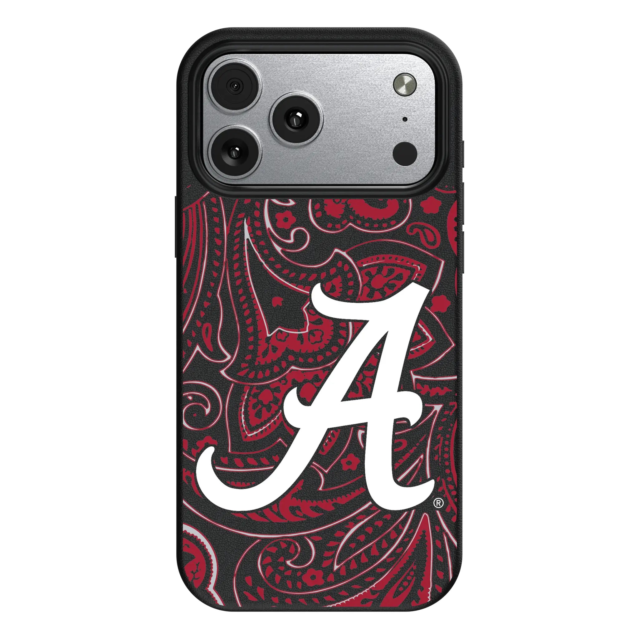 University of Alabama Crimson Tide Script A Paisley iPhone MagSafe Compatible Phone Case for Apple iPhone#Device_iPhone 17 Pro Max