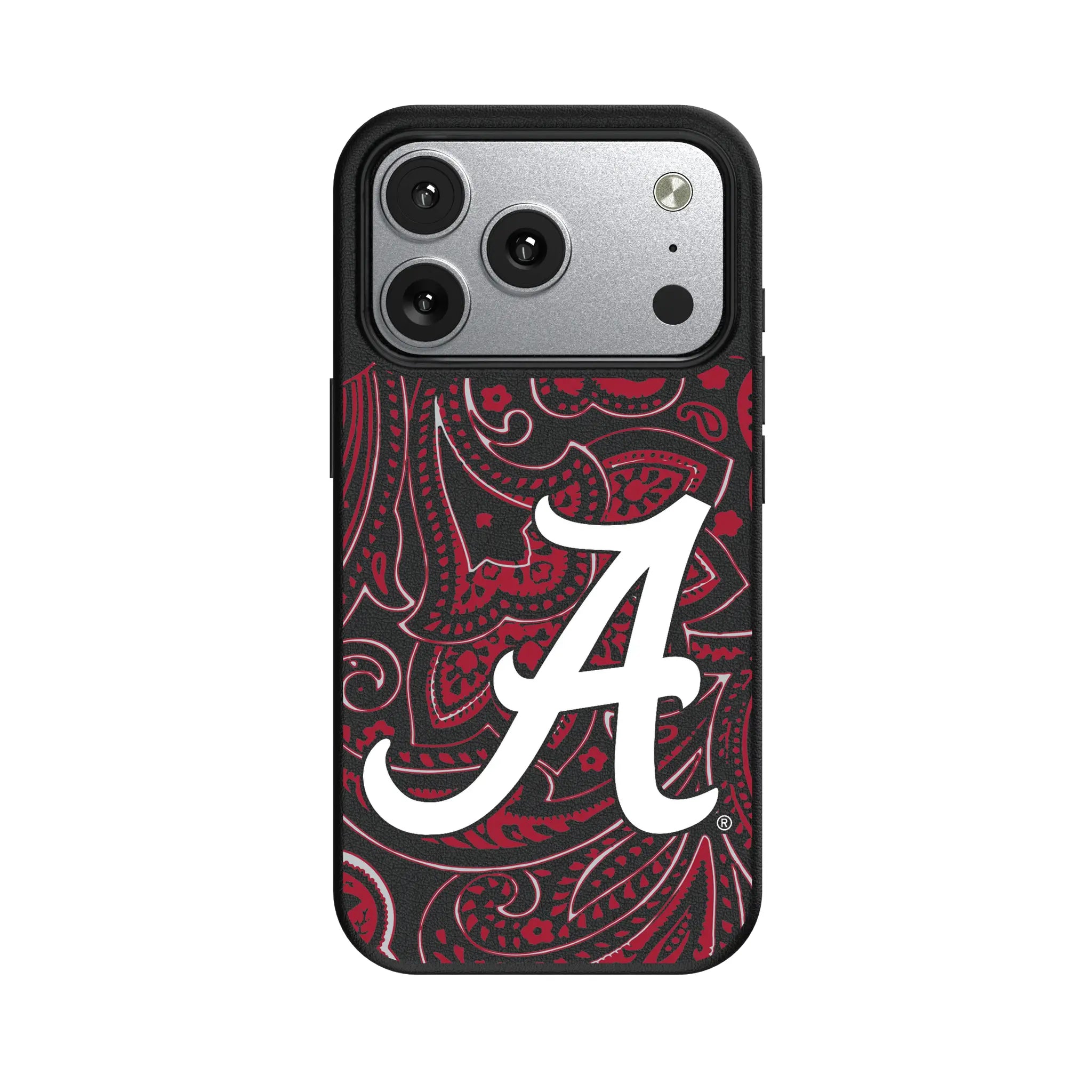 University of Alabama Crimson Tide Script A Paisley iPhone MagSafe Compatible Phone Case for Apple iPhone#Device_iPhone 17 Pro