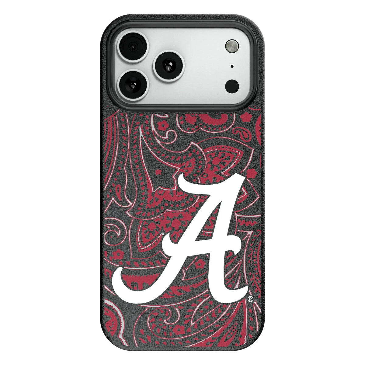 University of Alabama Crimson Tide Script A Paisley MagSafe Compatible Phone Case for Apple iPhone