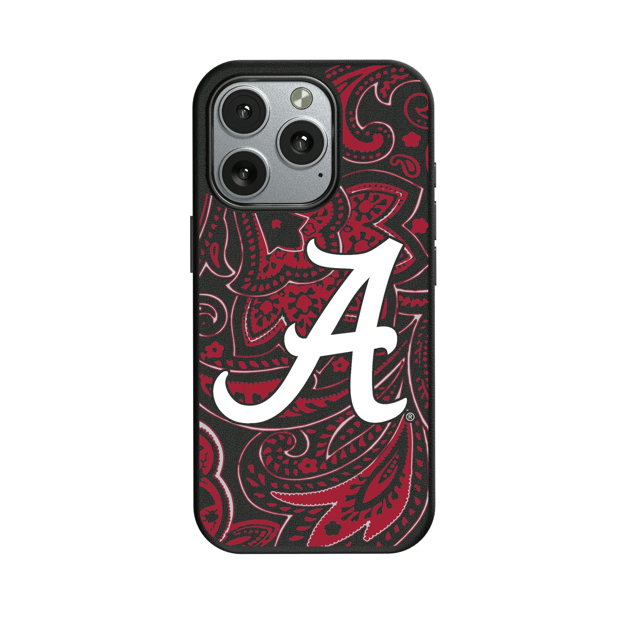 University of Alabama Crimson Tide Script A Paisley iPhone MagSafe Compatible Phone Case for Apple iPhone