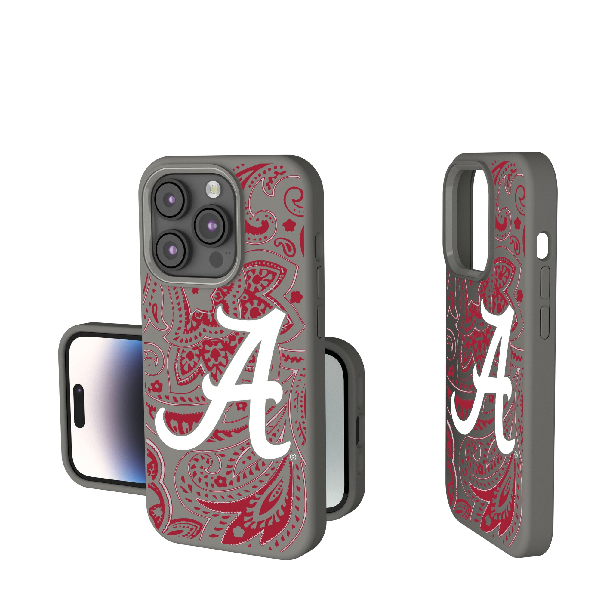 University of Alabama Crimson Tide Script A Paisley iPhone Soft Touch Phone Case for Apple iPhone