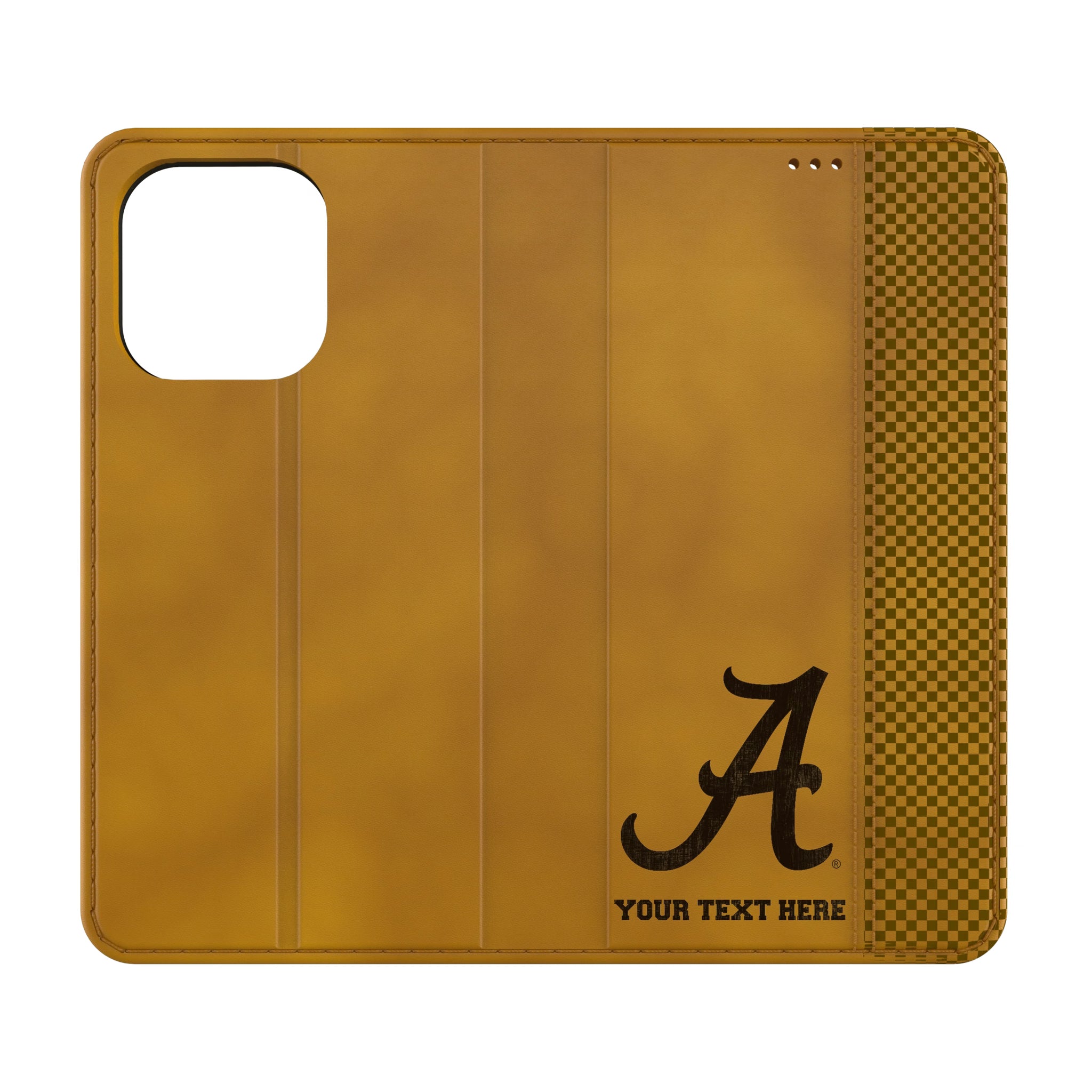 University of Alabama Crimson Tide Script A Personalized Burn iPhone Folio Phone Case for Apple iPhone