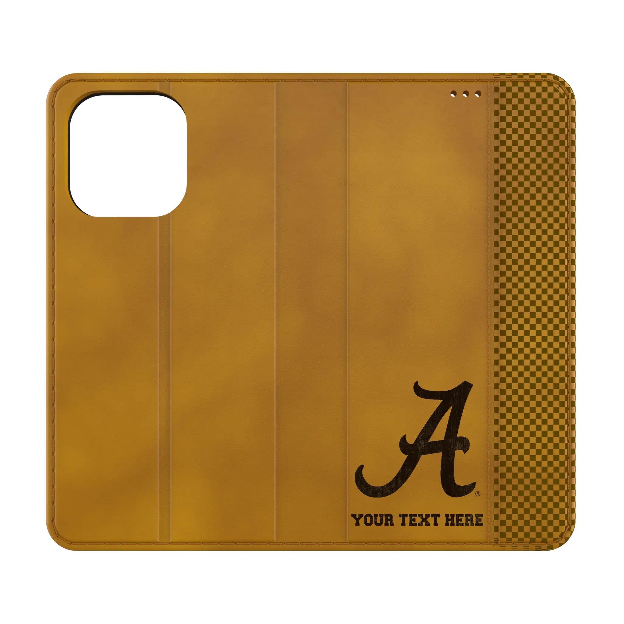 University of Alabama Crimson Tide Script A Personalized Burn iPhone Folio Phone Case for Apple iPhone
