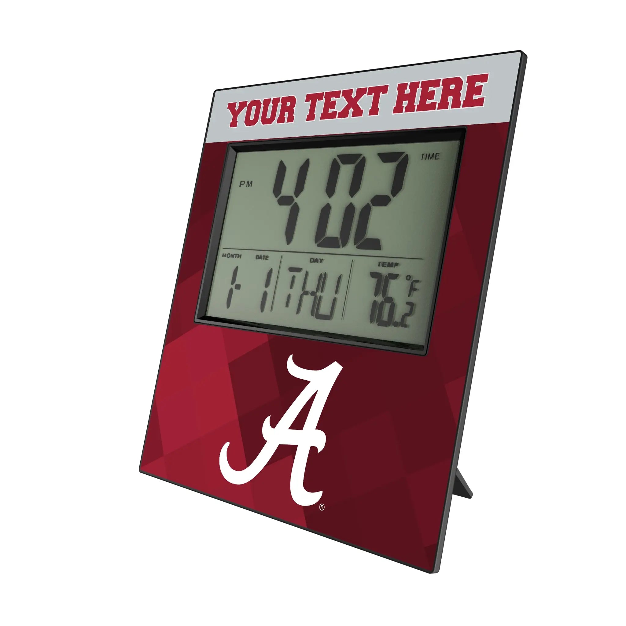 University of Alabama Crimson Tide Script A Personalized Color Block Wall Clock