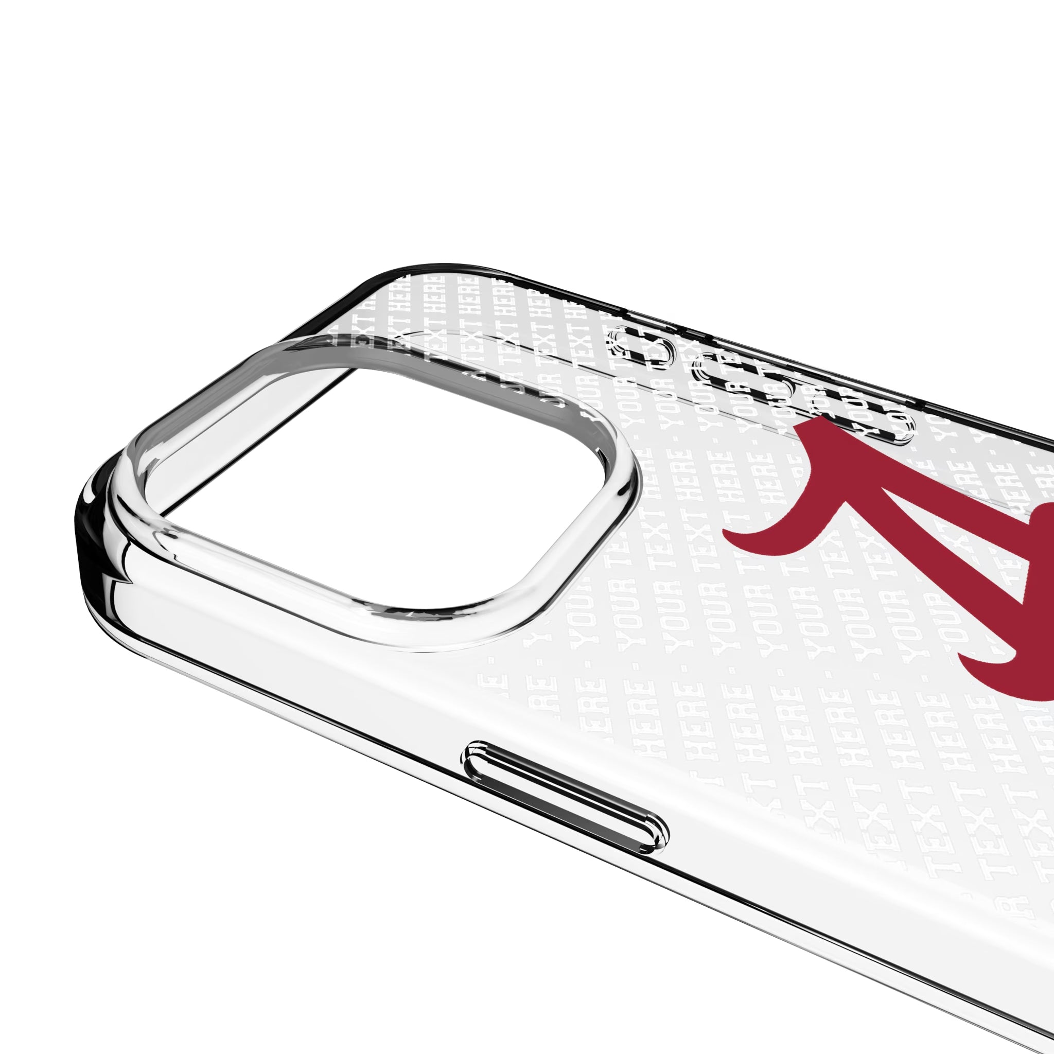 University of Alabama Crimson Tide Script A Personalized EndZone Plus iPhone Clear Phone Case for Apple iPhone - Detail