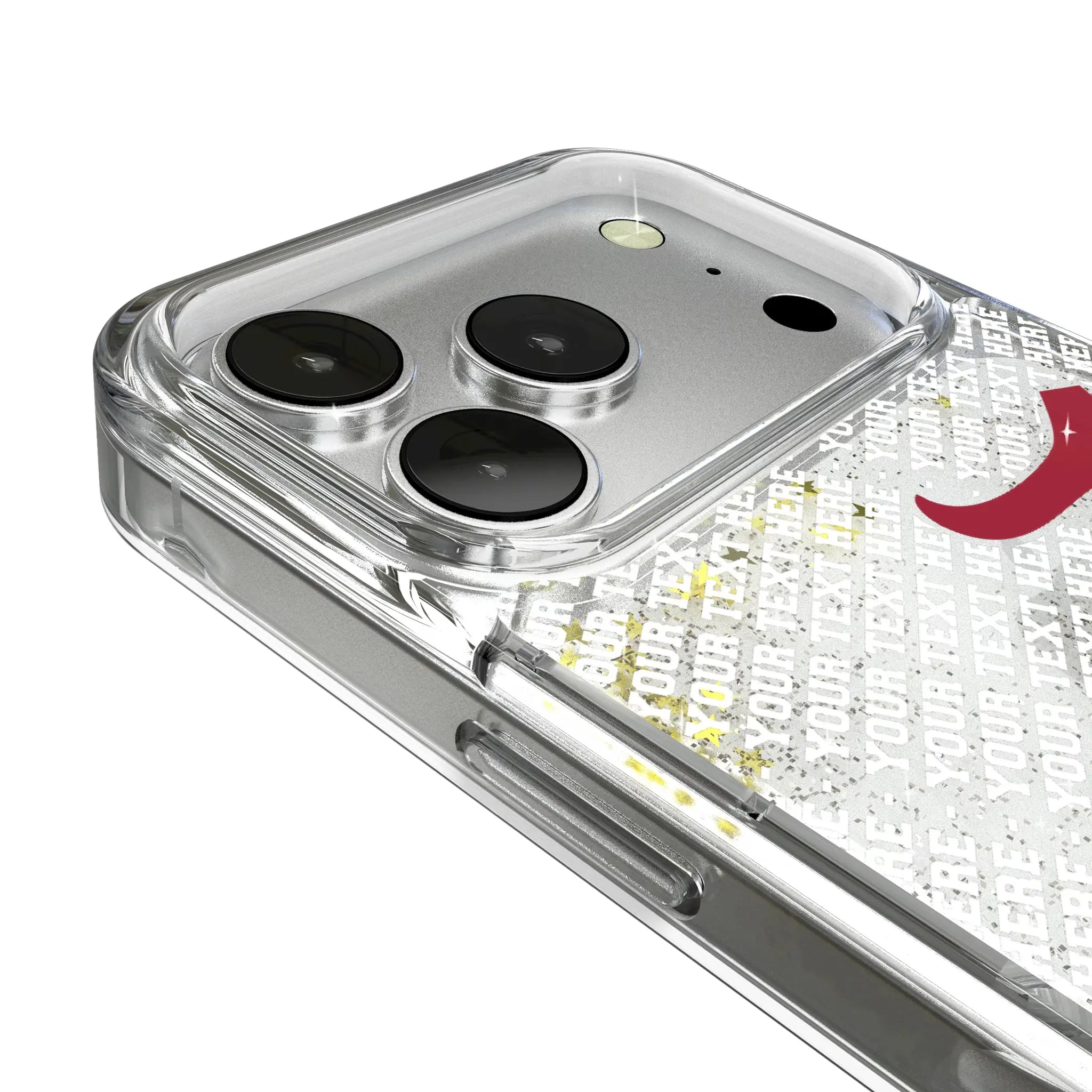 University of Alabama Crimson Tide Script A Personalized EndZone Plus iPhone Glitter Phone Case for Apple iPhone - Detail