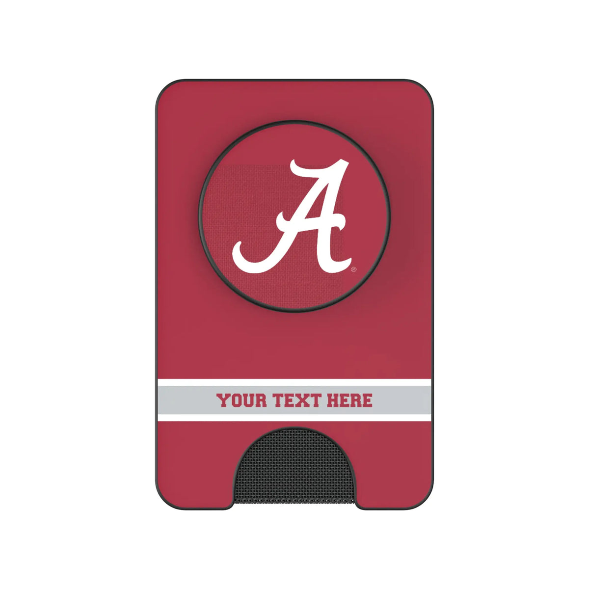 University of Alabama Crimson Tide Script A Personalized Endzone Solid Popsockets Wallet Magnetic
