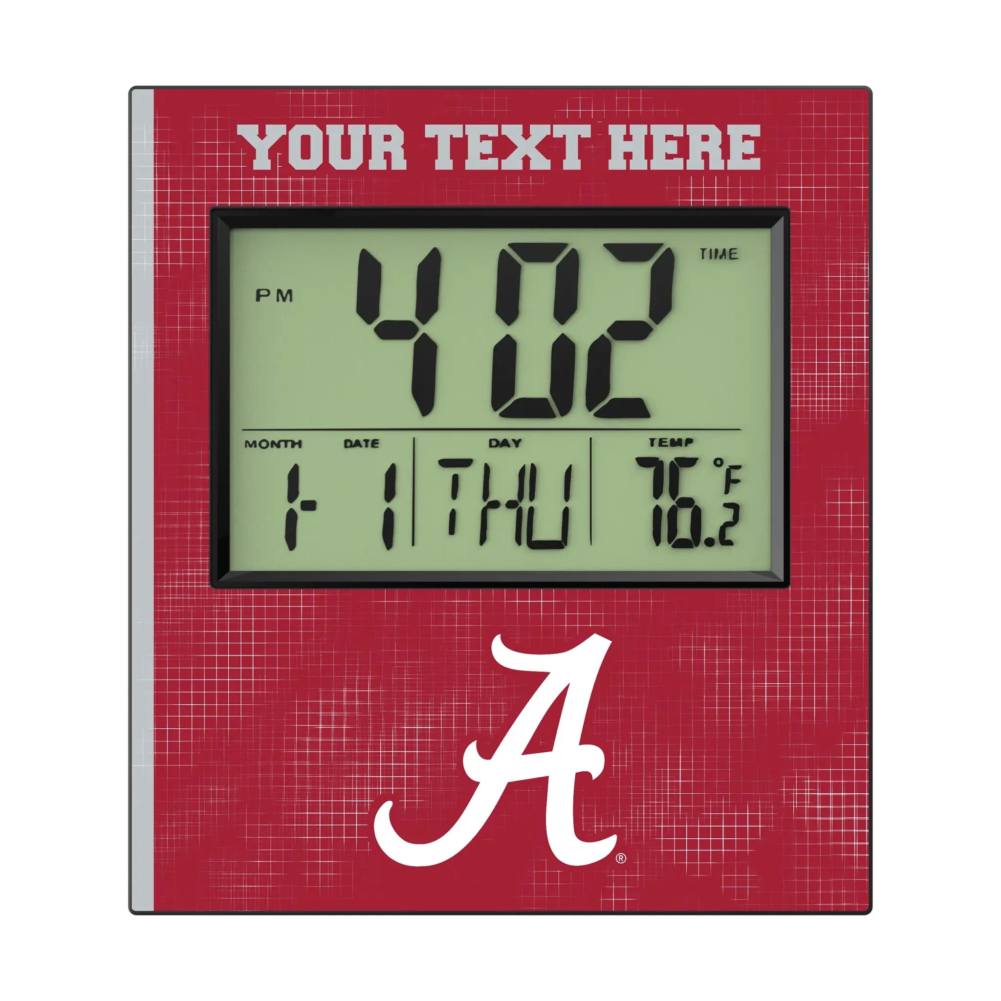 University of Alabama Crimson Tide Script A Personalized Hatch Wall Clock