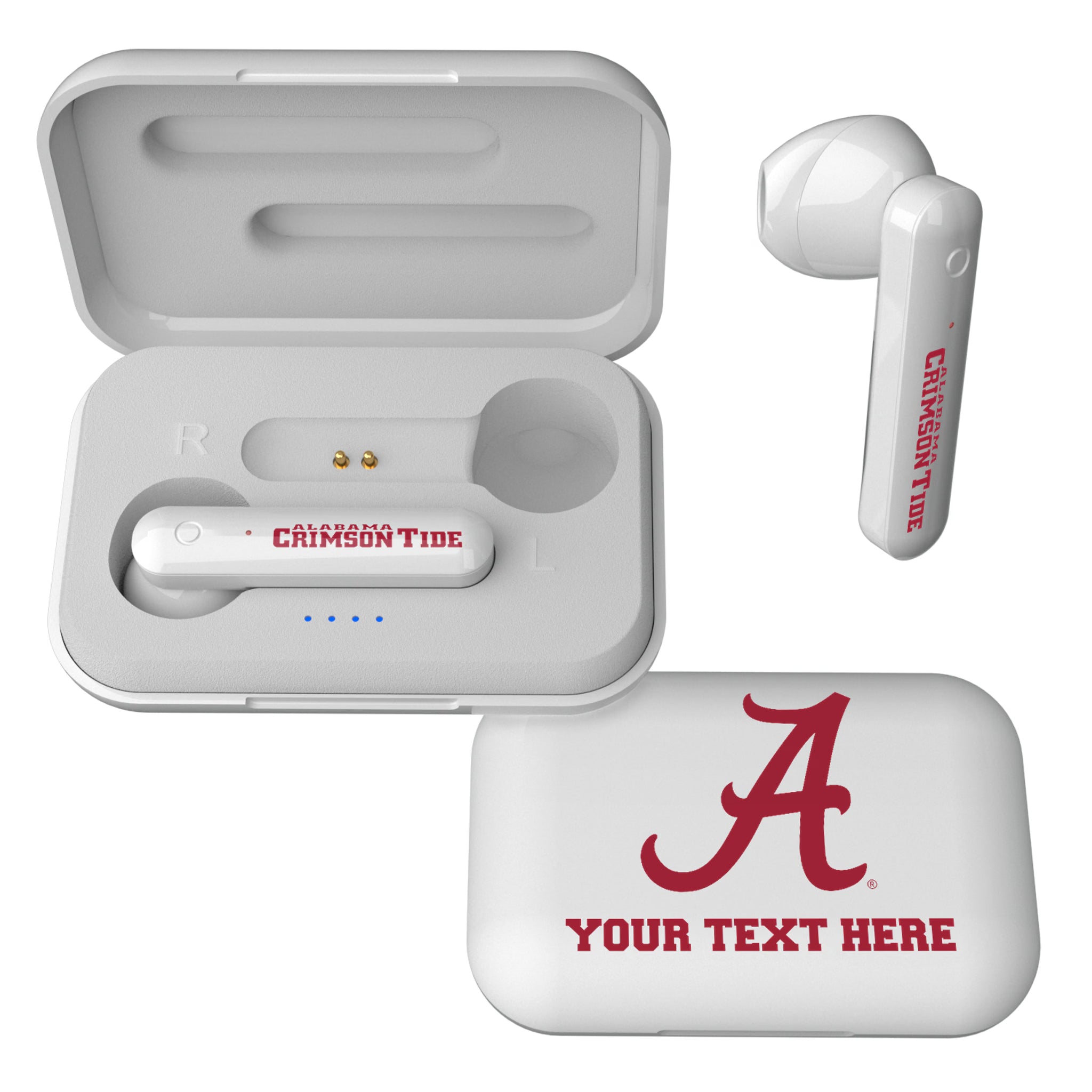 University of Alabama Crimson Tide Script A Personalized Insignia Wireless TWS Earbuds
