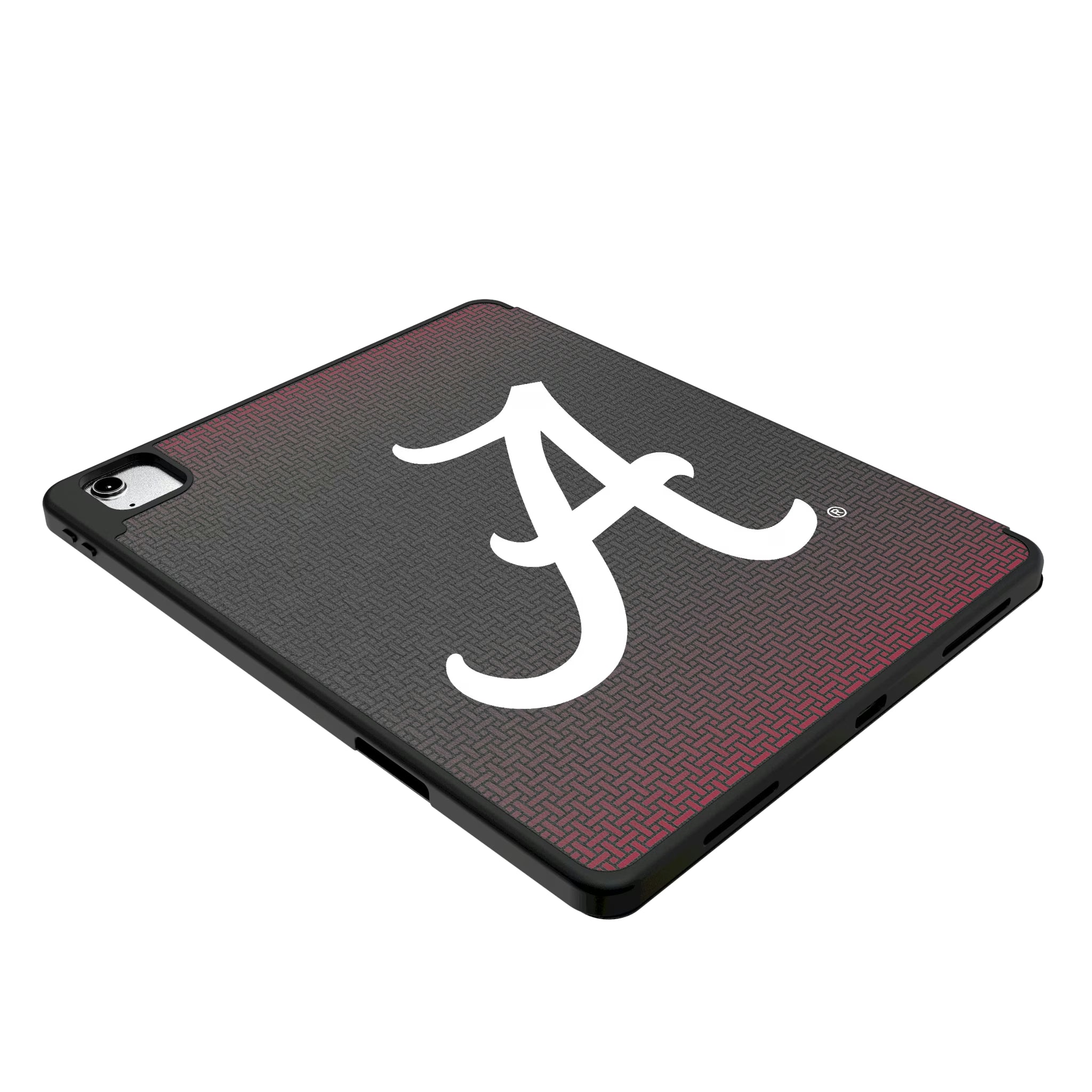 University of Alabama Crimson Tide Script A Personalized Linen iPad Tablet Case for Apple iPad - Isometric View