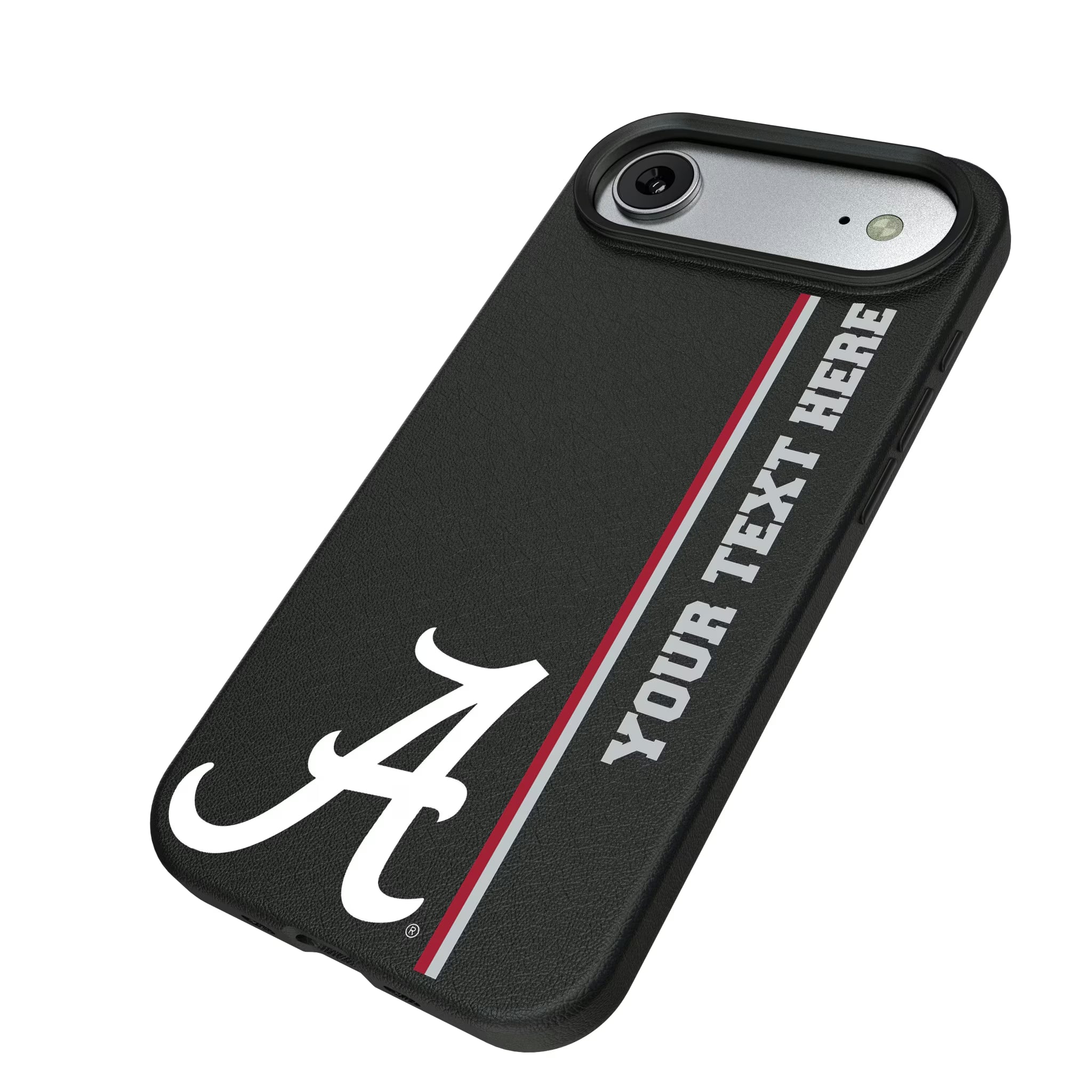 University of Alabama Crimson Tide Script A Personalized Sidebard iPhone MagSafe Compatible Phone Case for Apple iPhone - Isometric View#Device_iPhone Air