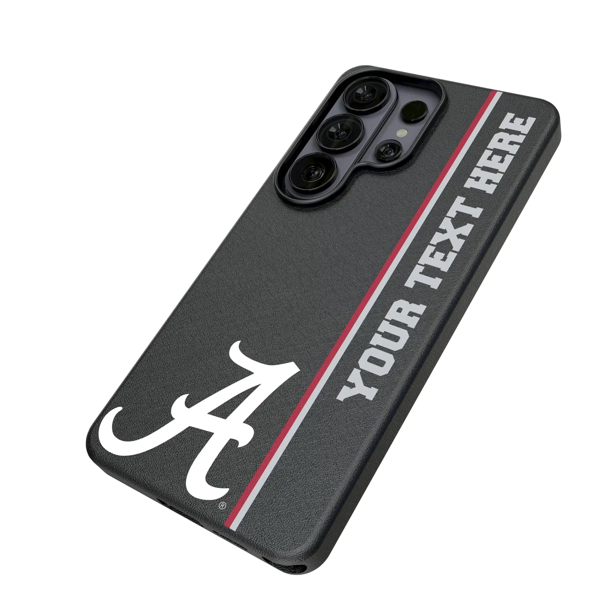 University of Alabama Crimson Tide Script A Personalized Sidebard Galaxy MagSafe Compatible Phone Case for Samsung Galaxy - Isometric View#Device_Galaxy S26 Ultra